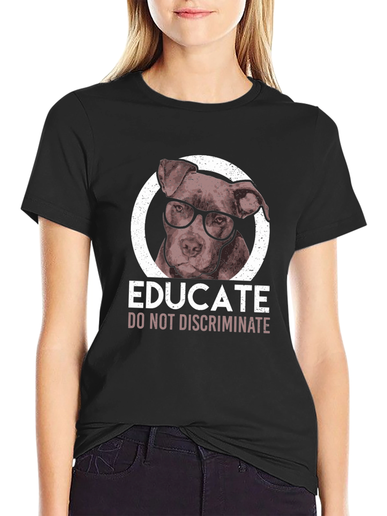 Educate Pitbull Tee - Do Not Discriminate