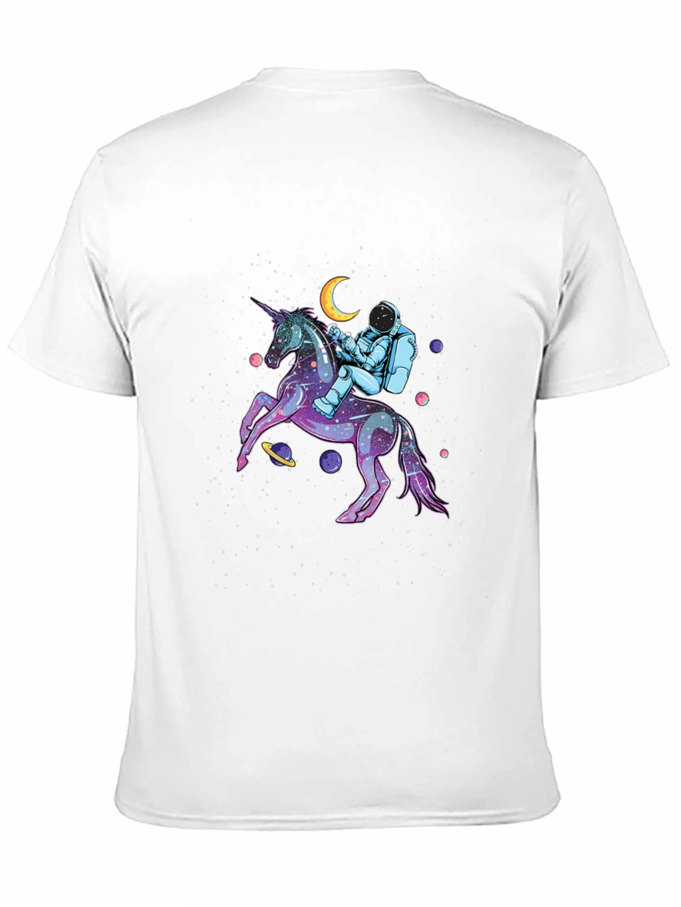 Astronaut Unicorn Graphic T-Shirt - Black