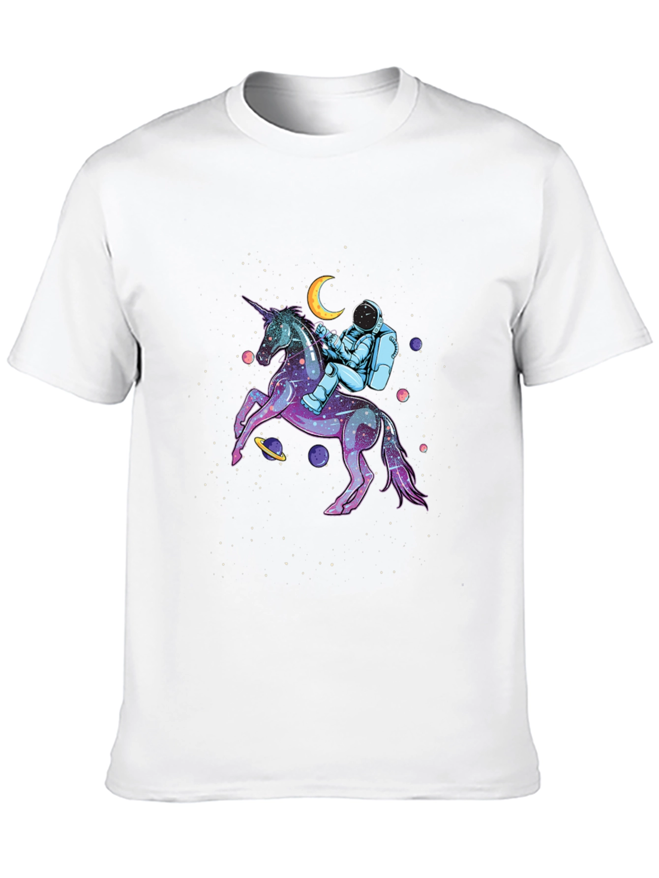 Astronaut Unicorn Graphic T-Shirt - Black