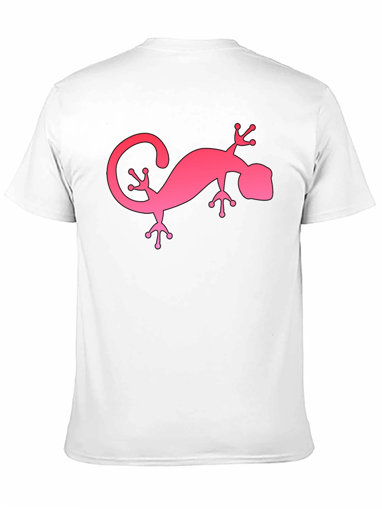 Pink Gecko Graphic Black T-Shirt