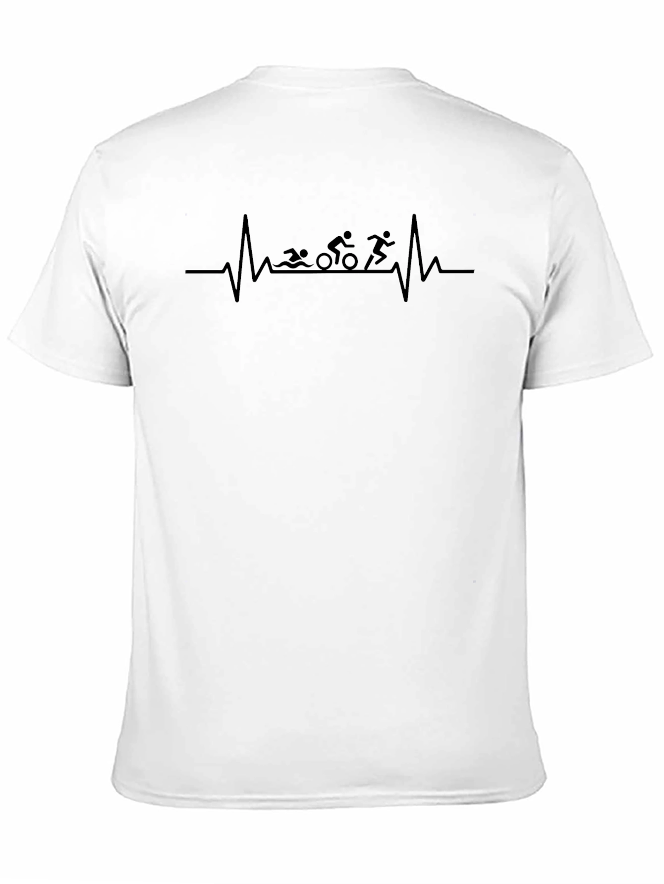 Triathlon Heartbeat T-Shirt - Swim Bike Run