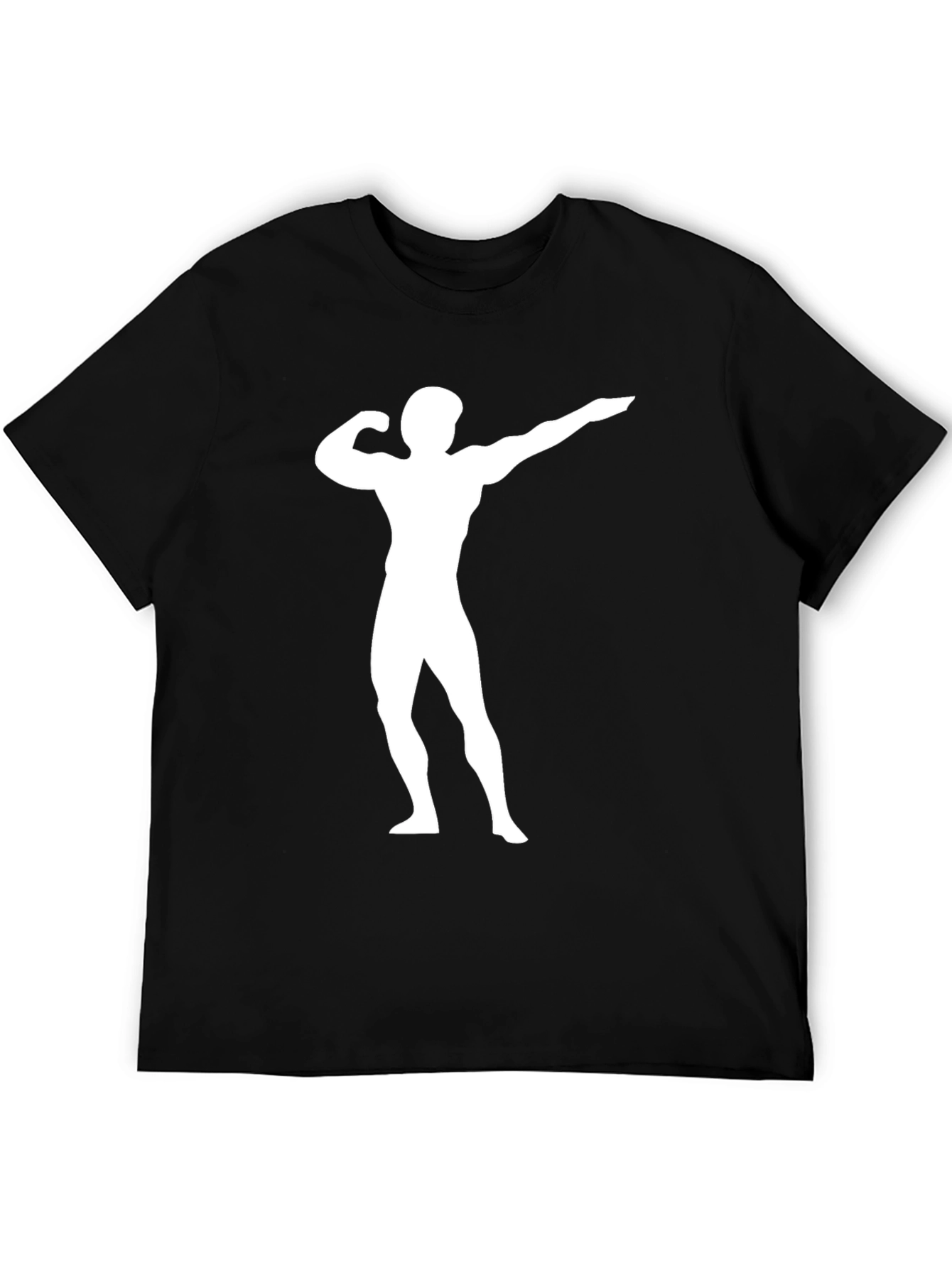 Bodybuilder Graphic Tee - Black Cotton T-Shirt