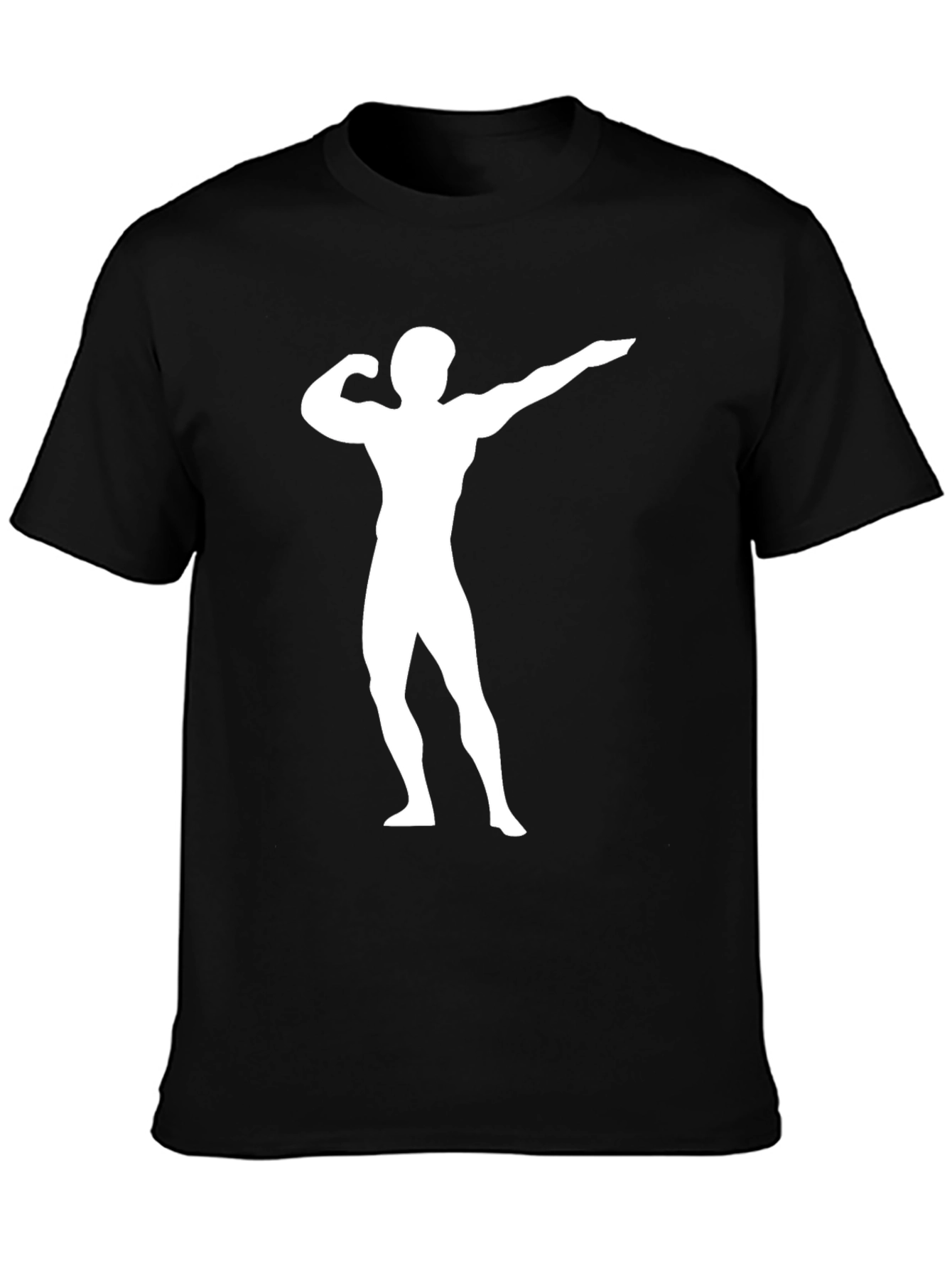 Bodybuilder Graphic Tee - Black Cotton T-Shirt