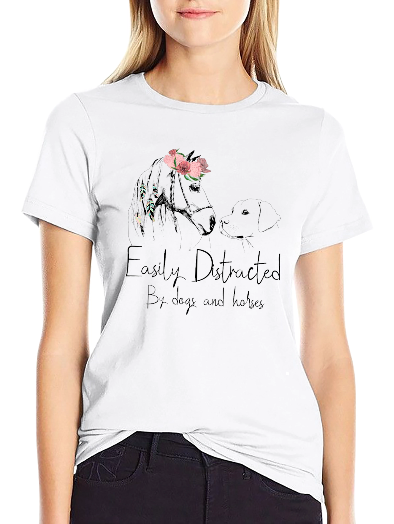 Easily Distracted by Dogs and Horses T-Shirt