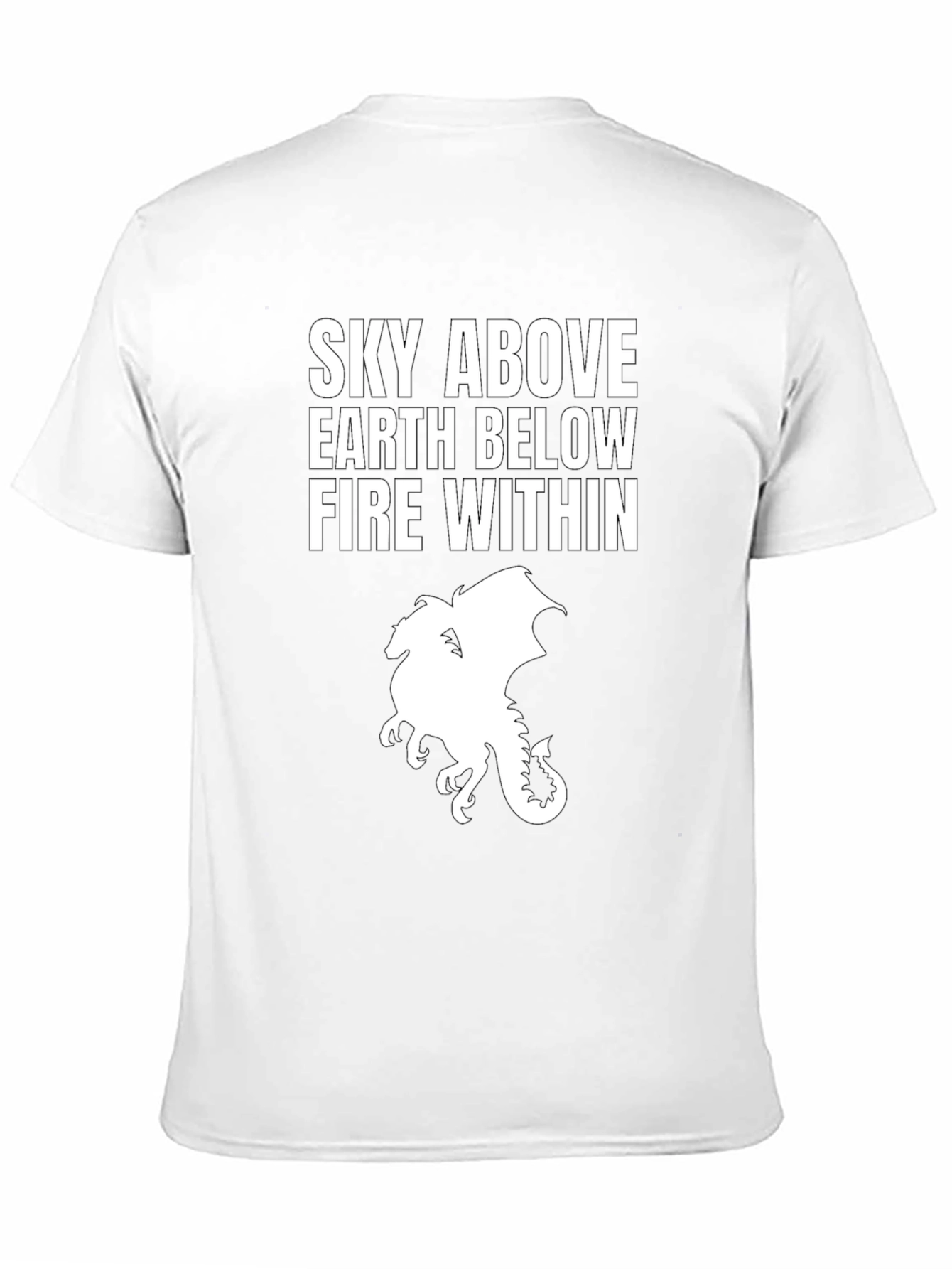 Sky Above Dragon Graphic Tee - Black Cotton T-Shirt