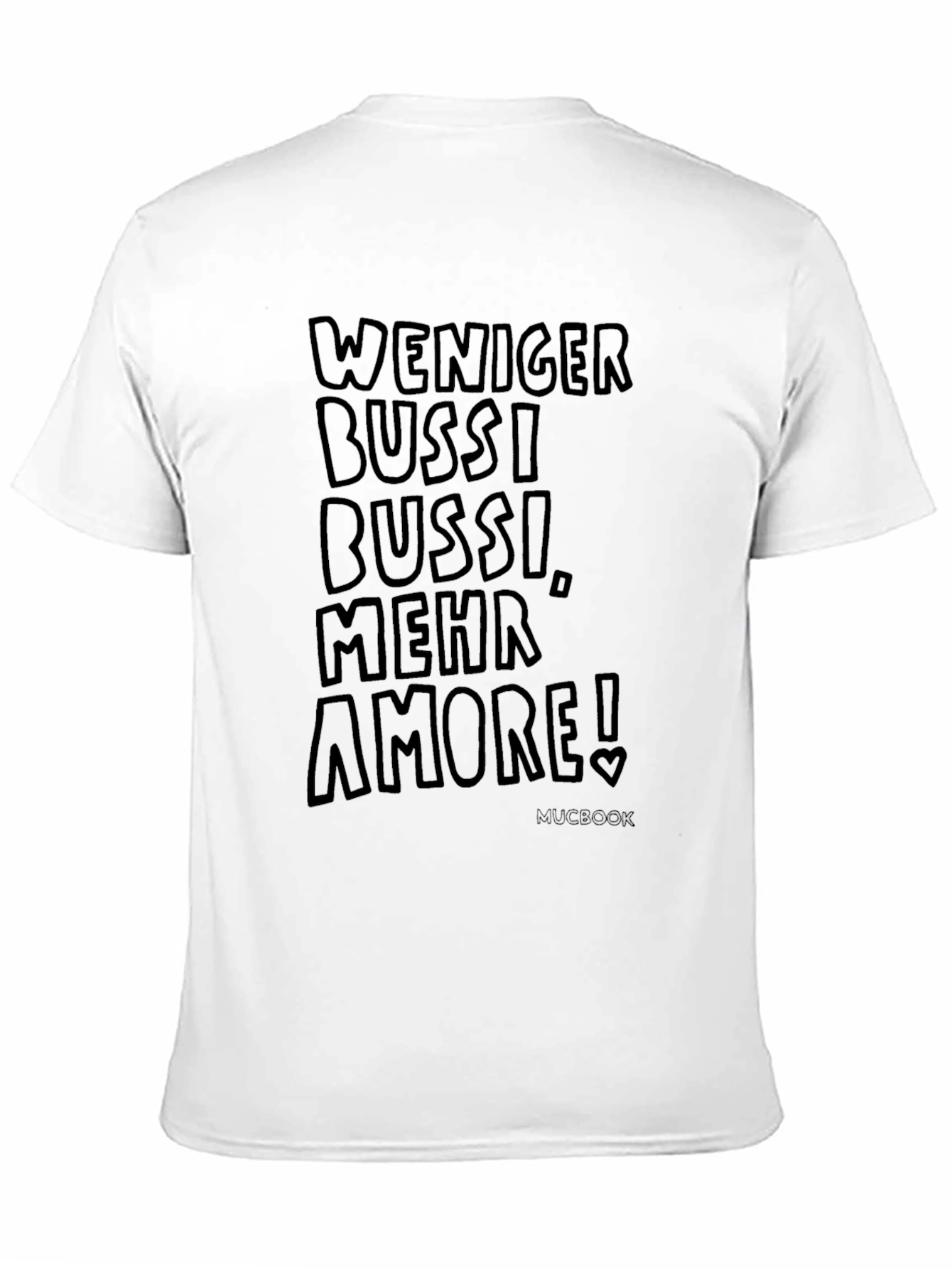 WENIGER BUSSI Black Graphic Tee