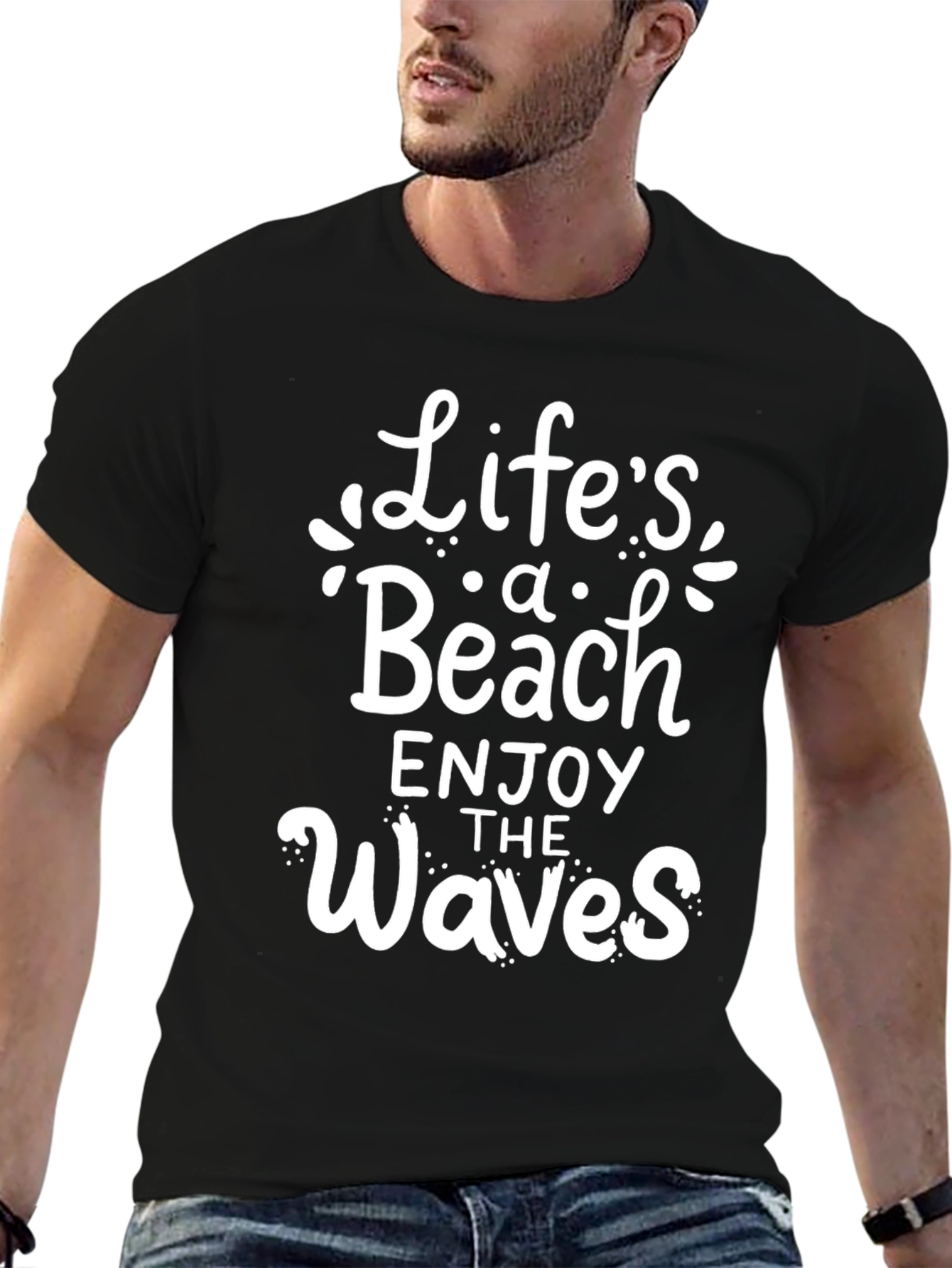 Lifes a Beach Graphic Tee - Enjoy the Waves