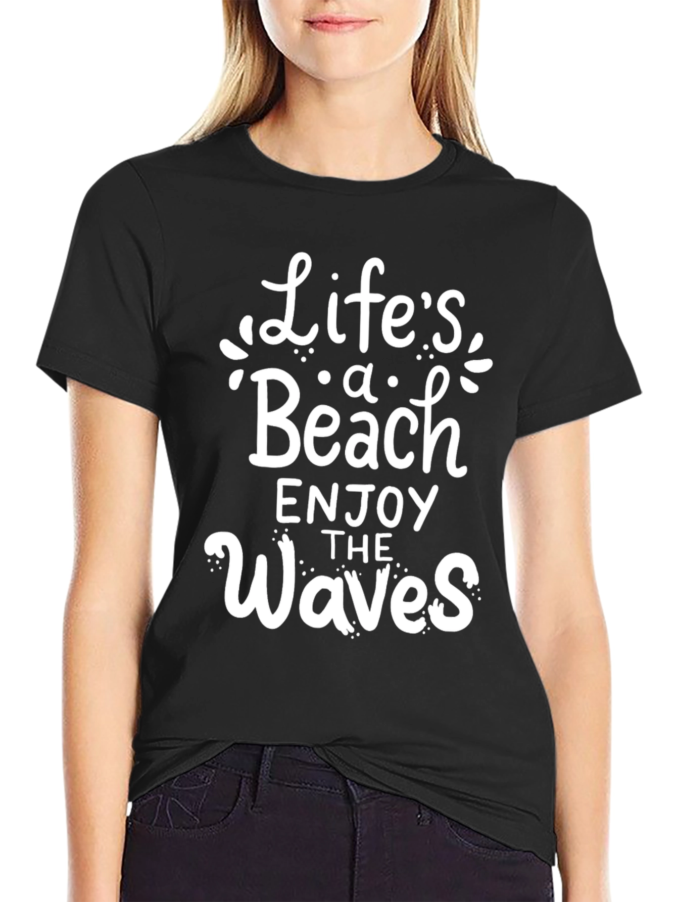 Lifes a Beach Graphic Tee - Enjoy the Waves