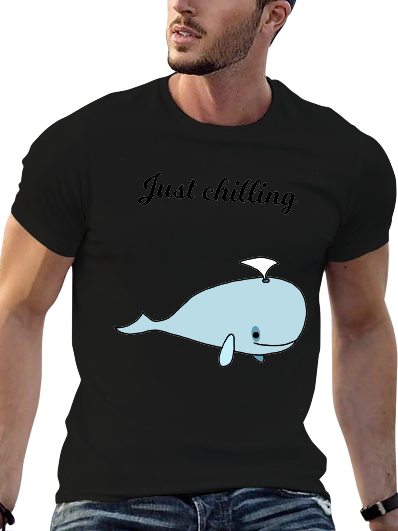 Chill Whale Graphic Tee - Relaxed Comfort
