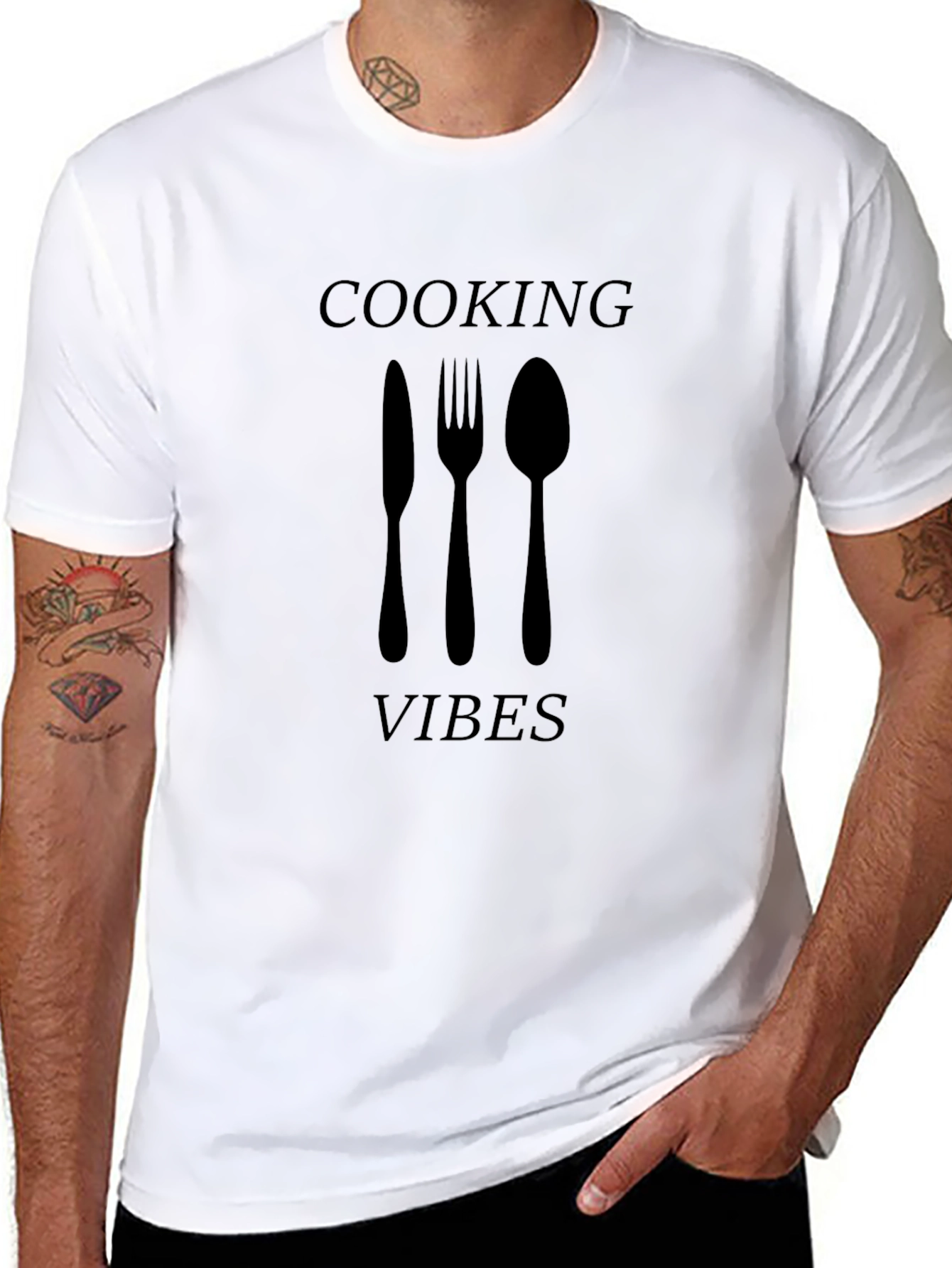Cooking Vibes Black T-Shirt