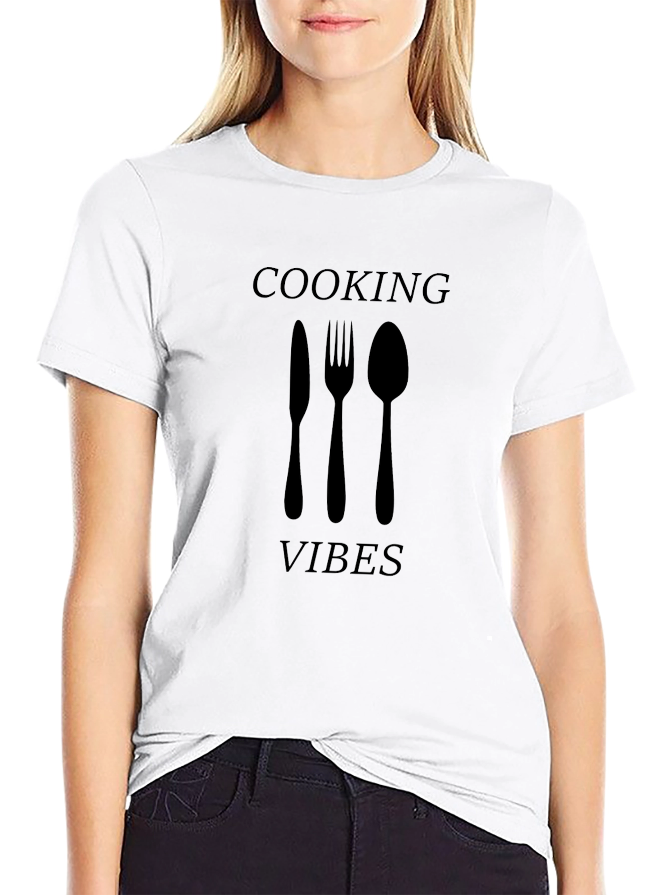 Cooking Vibes Black T-Shirt