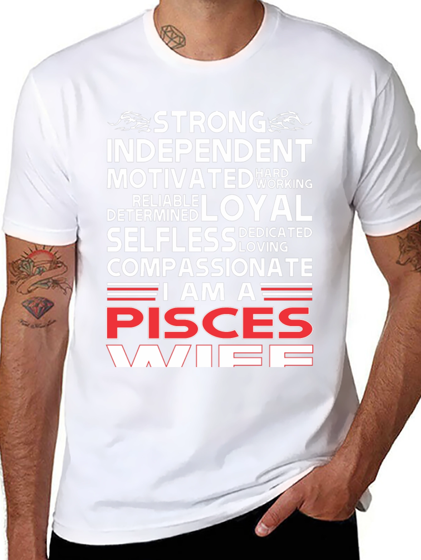 Pisces Wife T-Shirt - Strong Independent Woman Zodiac Tee
