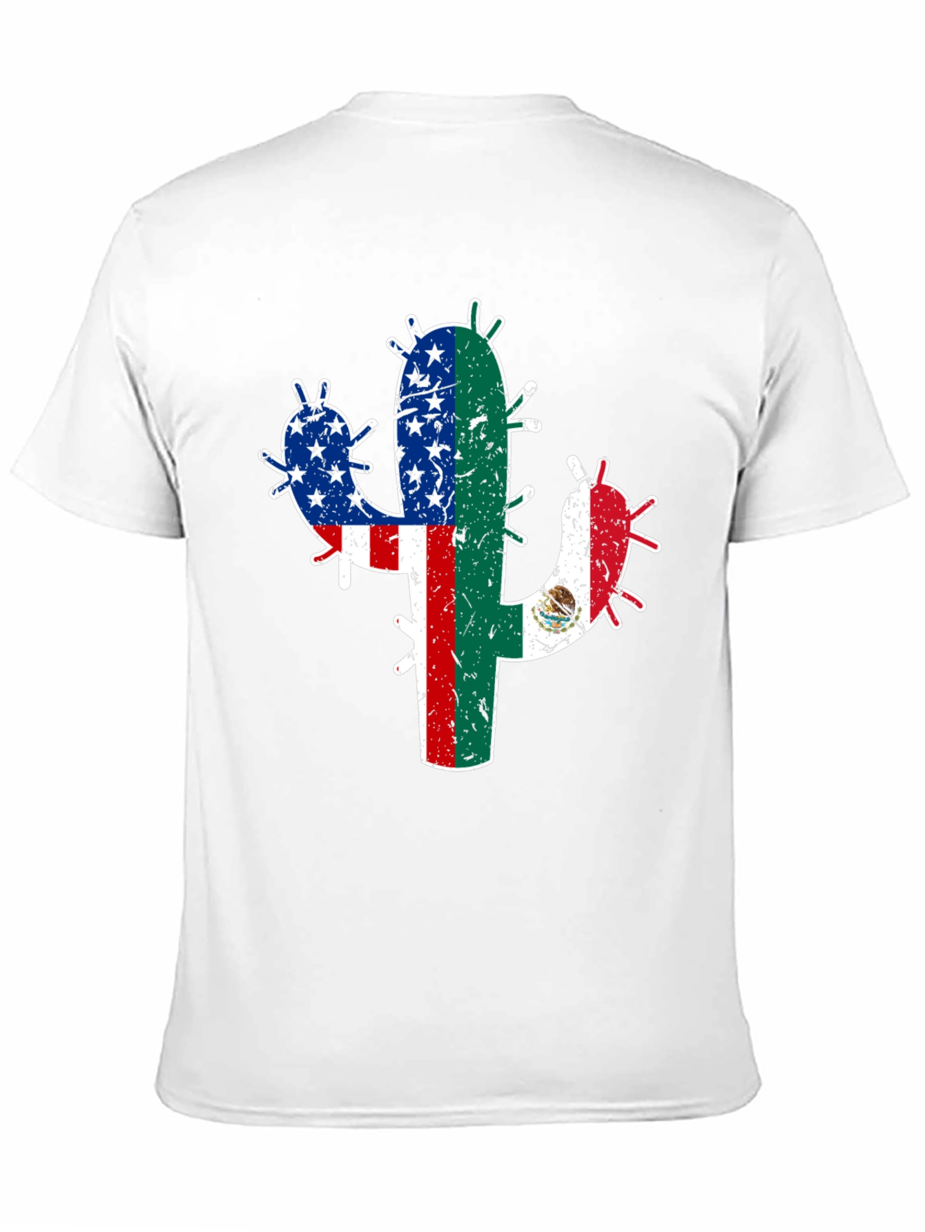 USA Mexico Cactus Graphic T-Shirt