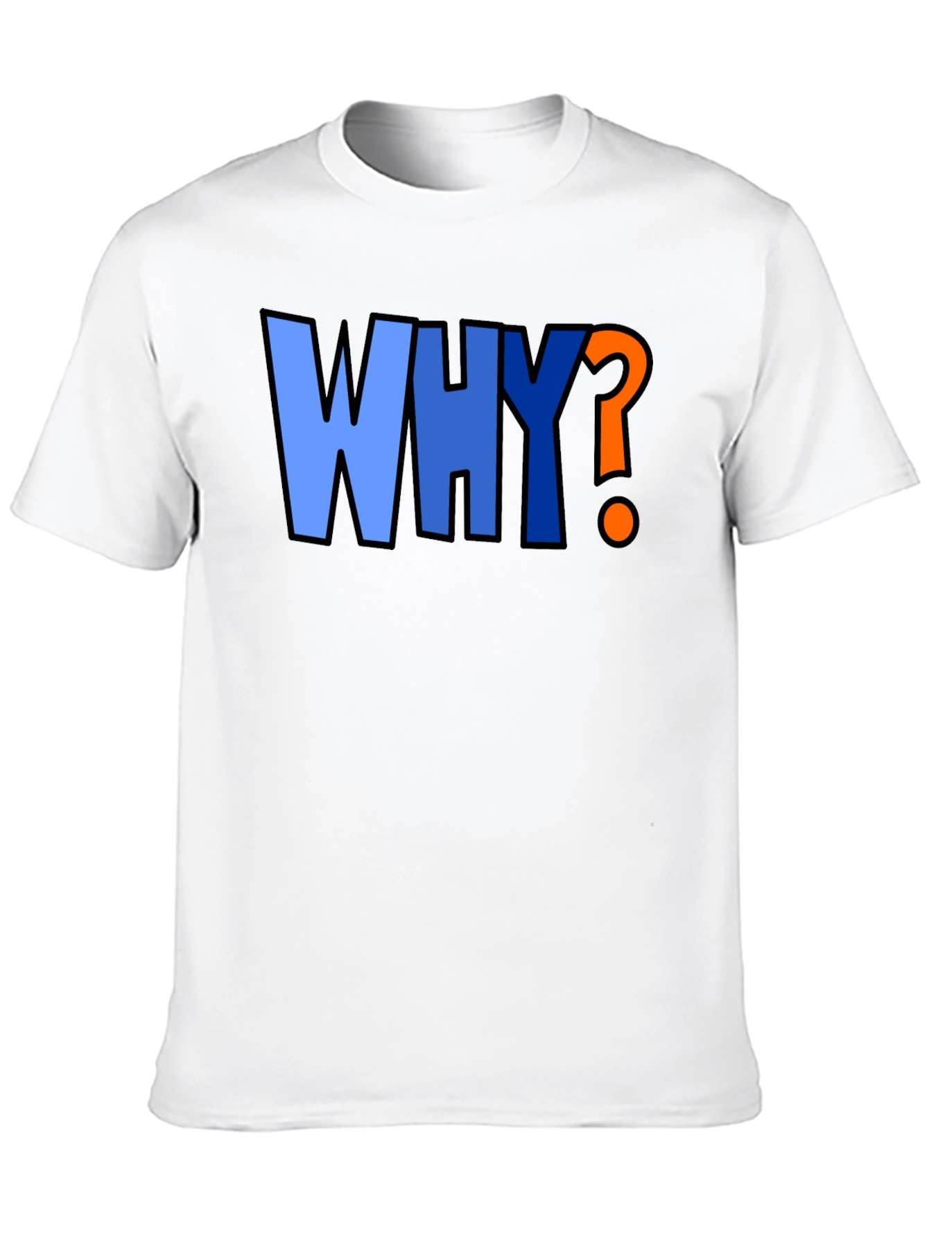 Why? Graphic Print Crew Neck T-Shirt
