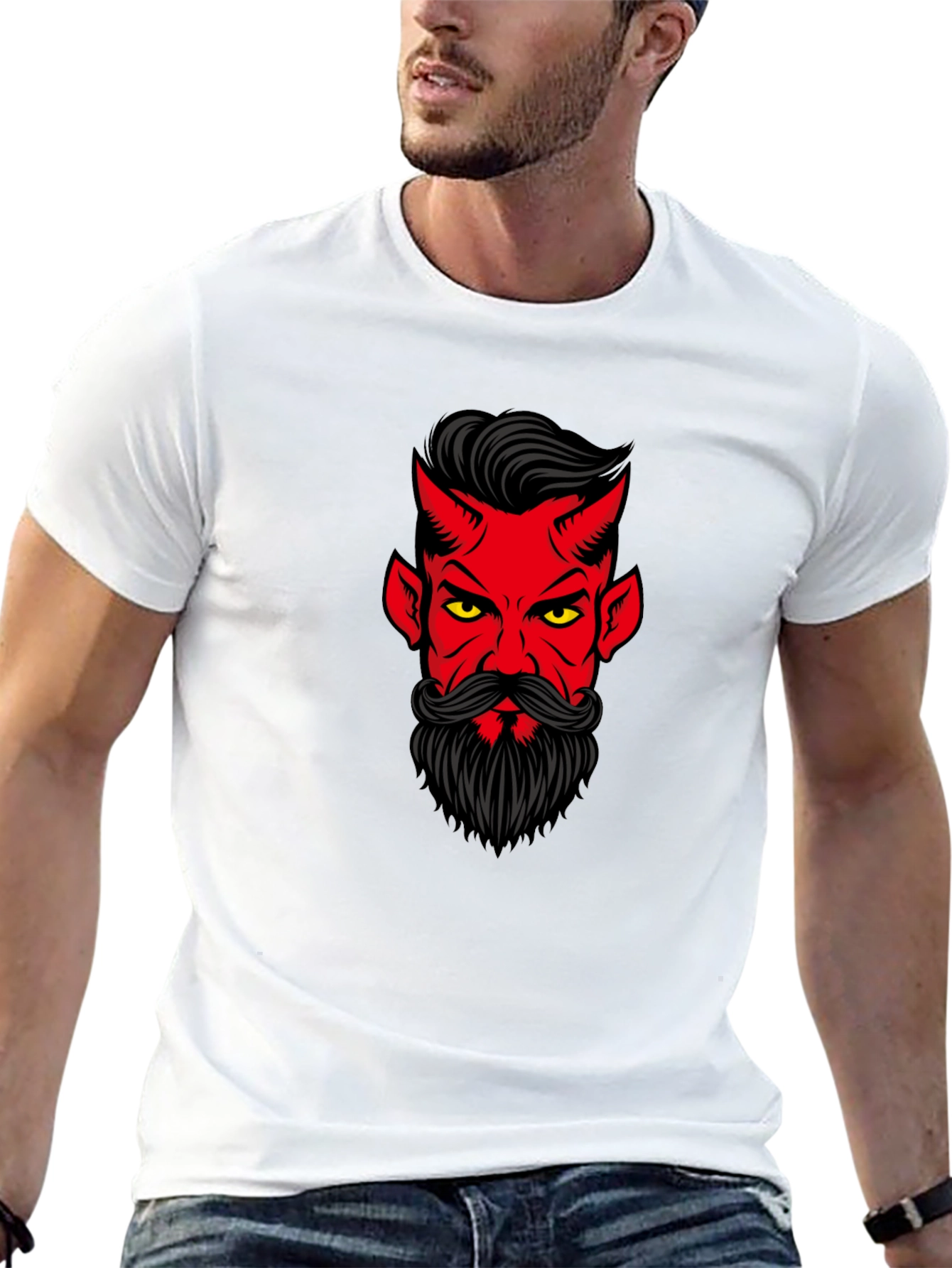 Devil Face Graphic Black T-Shirt