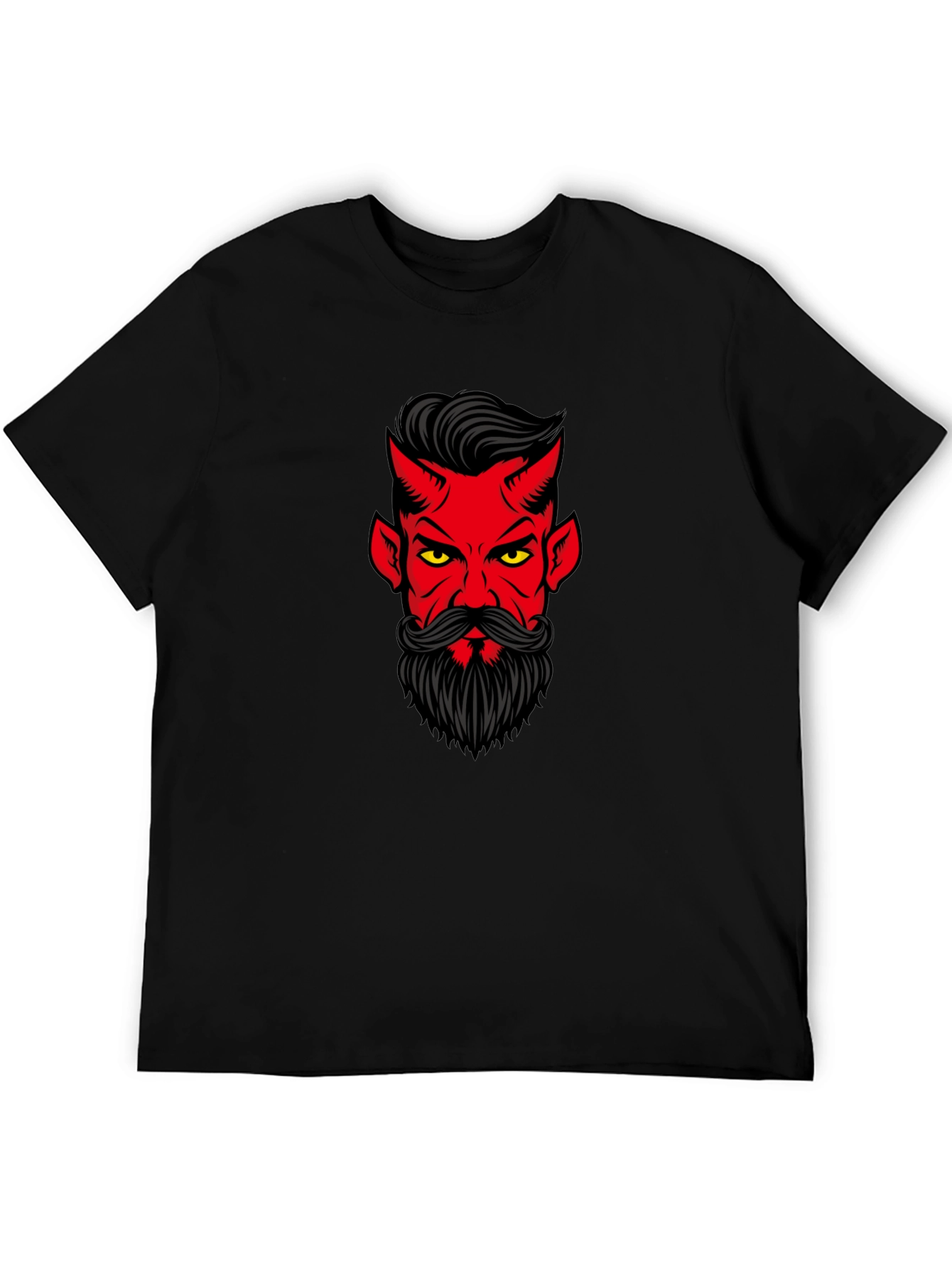 Devil Face Graphic Black T-Shirt