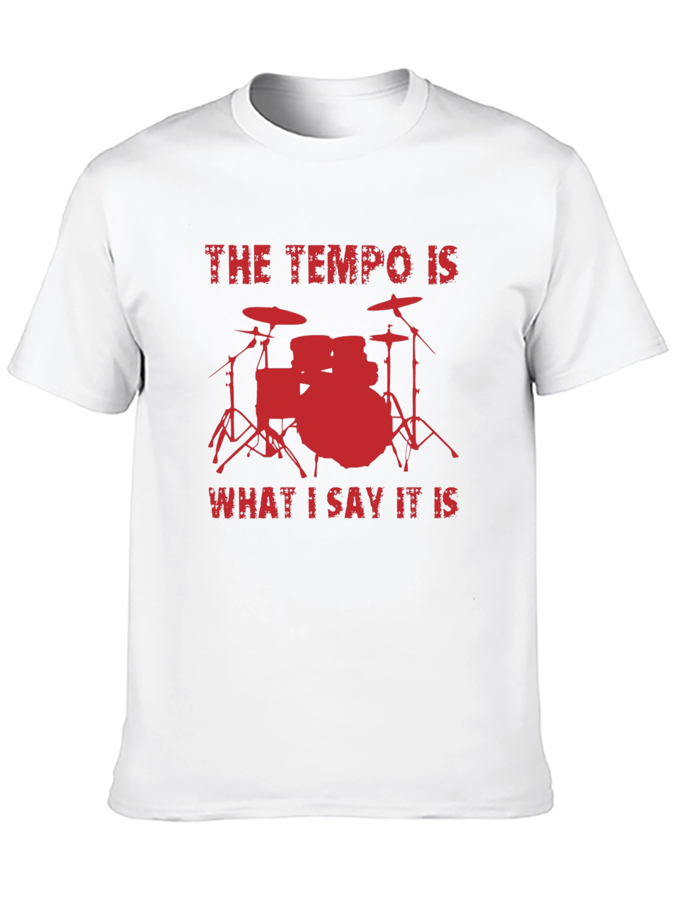 Tempo Drummer T-Shirt - Red Design