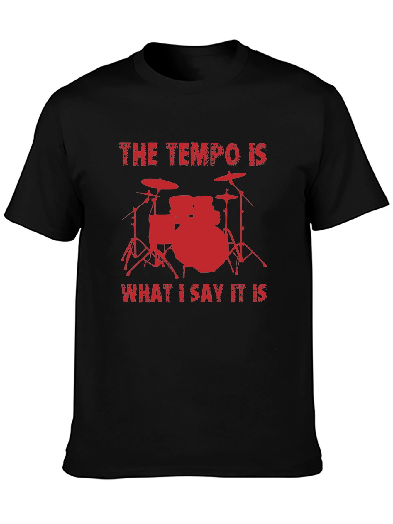 Tempo Drummer T-Shirt - Red Design