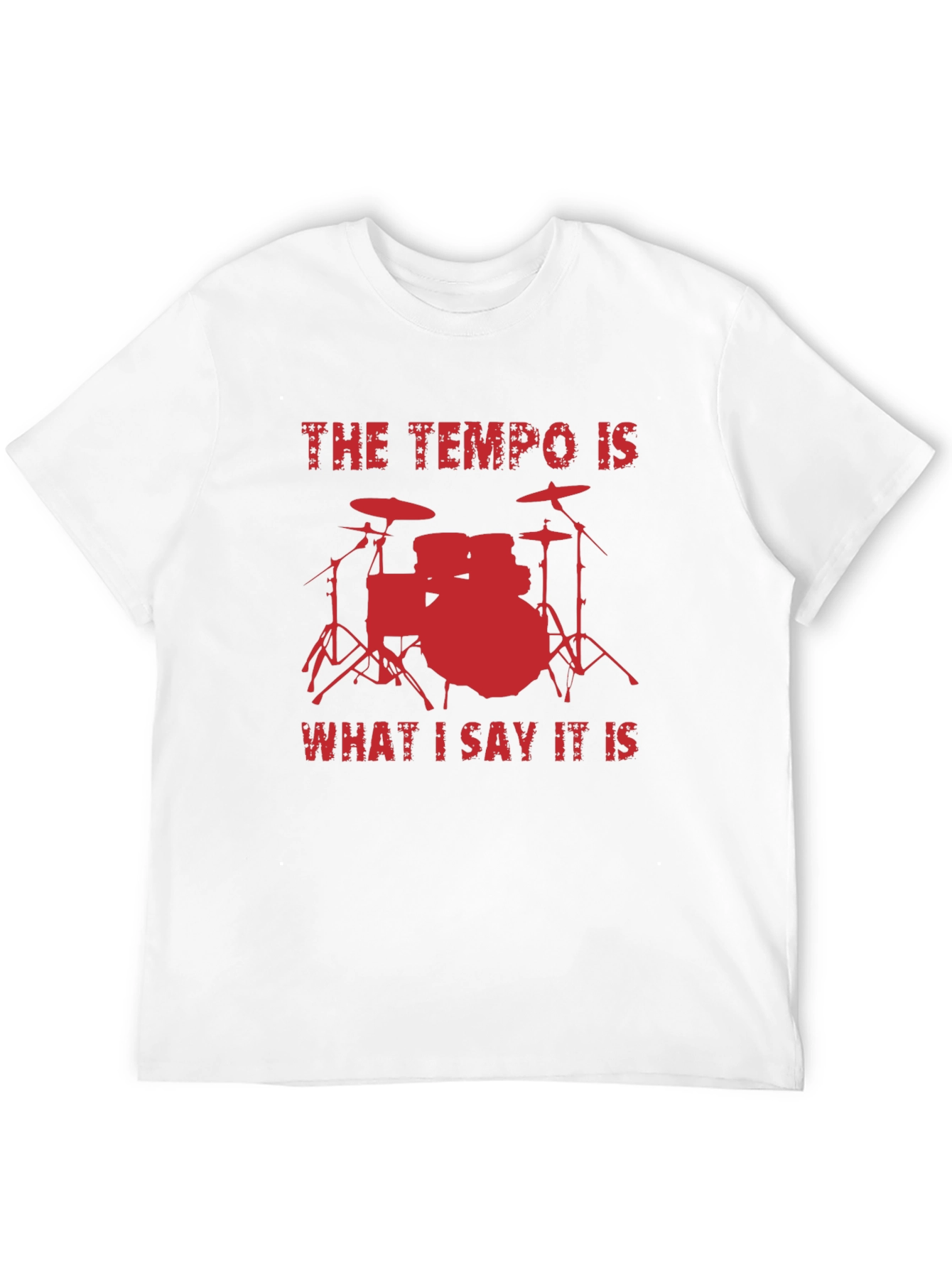 Tempo Drummer T-Shirt - Red Design