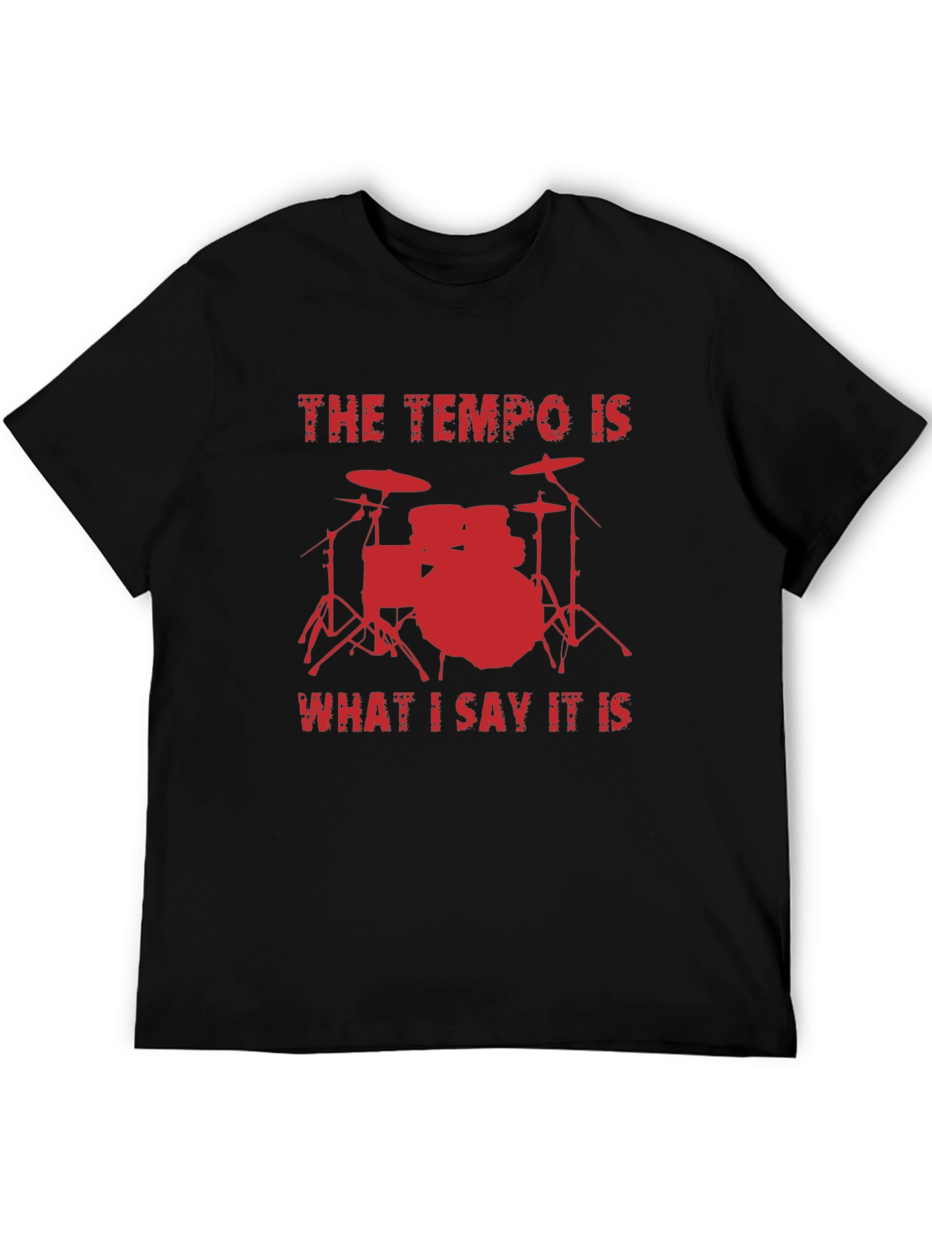 Tempo Drummer T-Shirt - Red Design