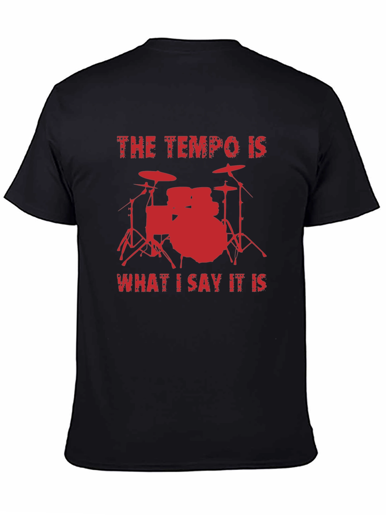 Tempo Drummer T-Shirt - Red Design