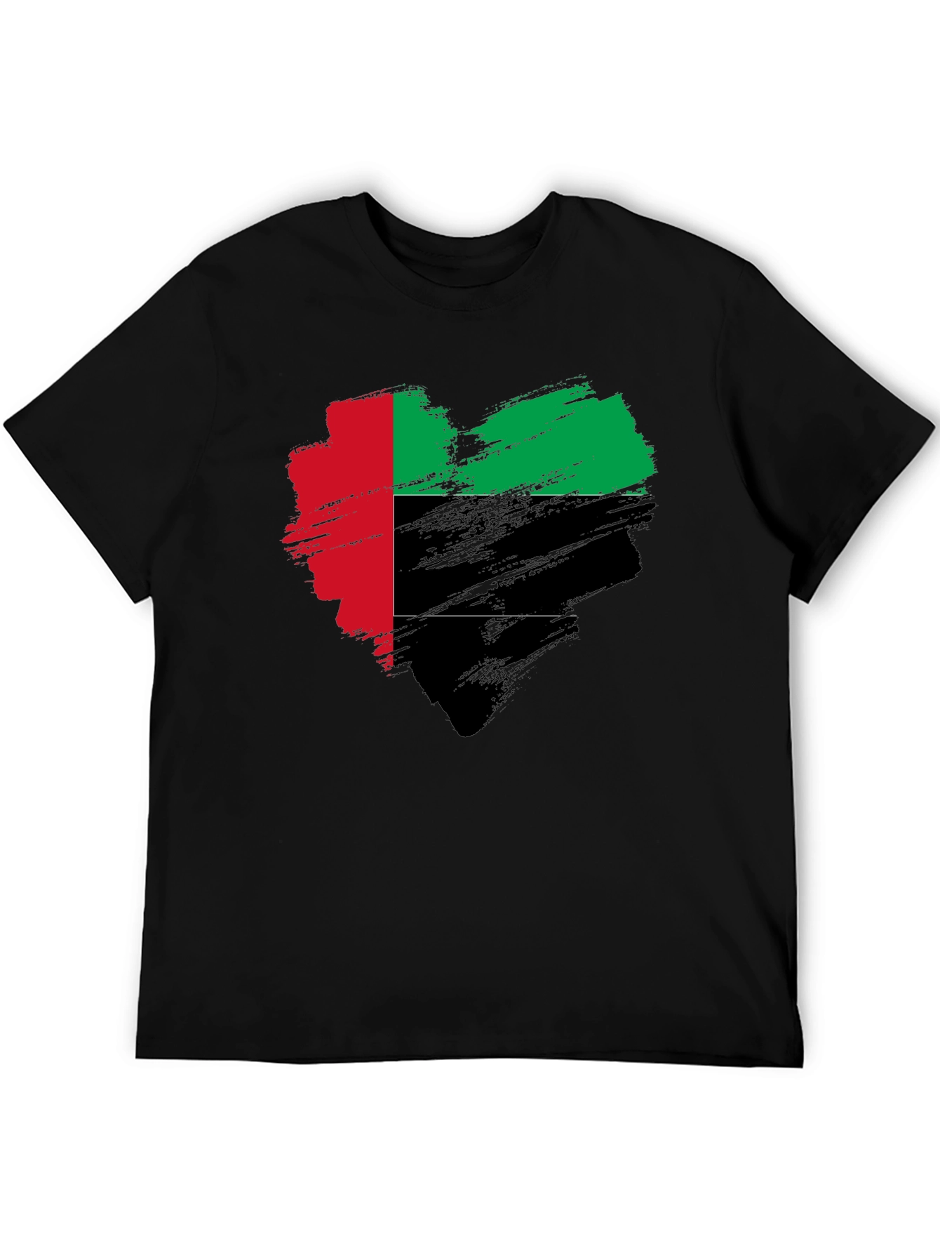 UAE Flag Heart Brushstroke T-Shirt
