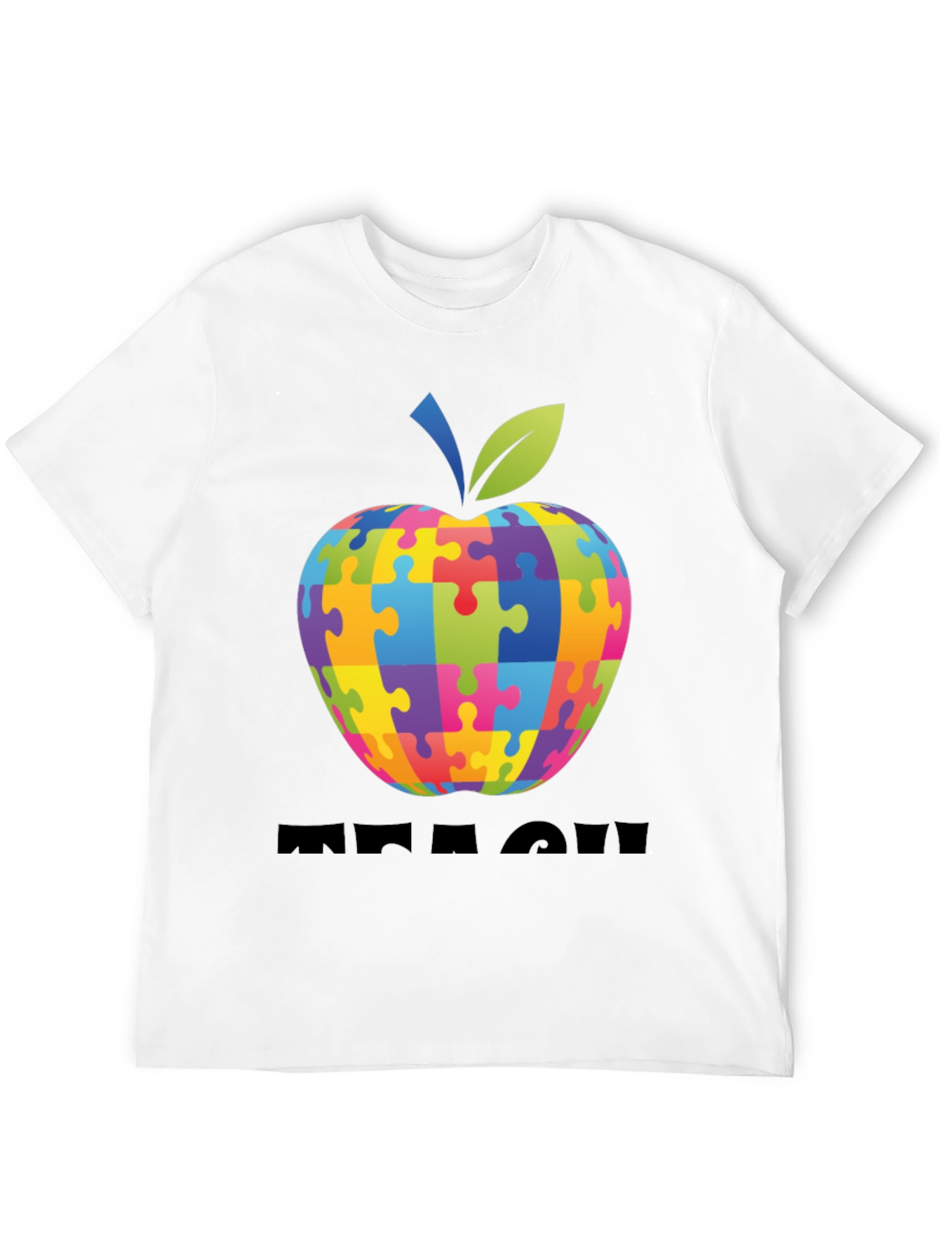 Autism Awareness Apple Teach T-Shirt