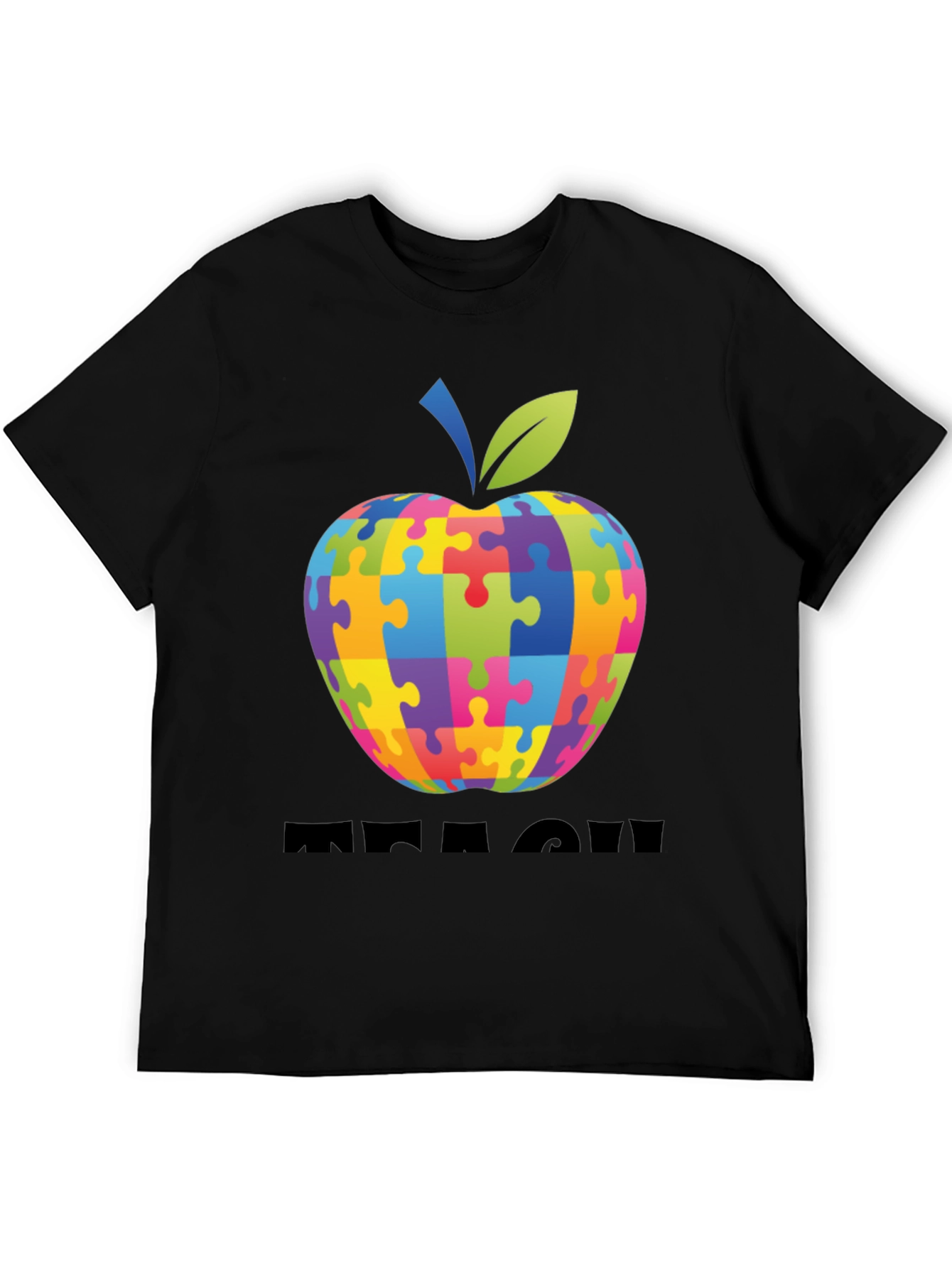Autism Awareness Apple Teach T-Shirt