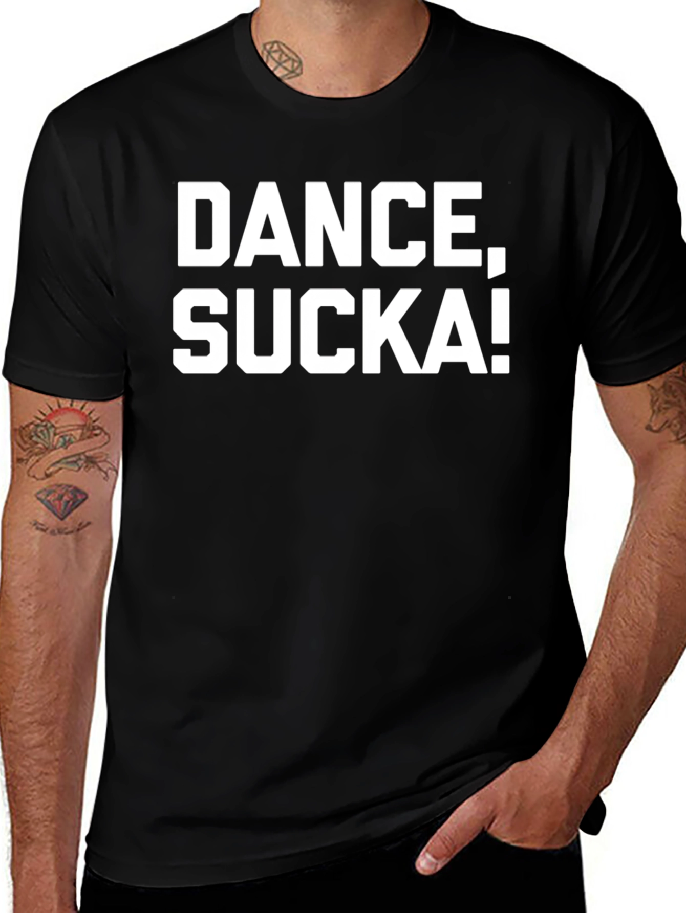 Dance Sucka! Black Graphic T-Shirt
