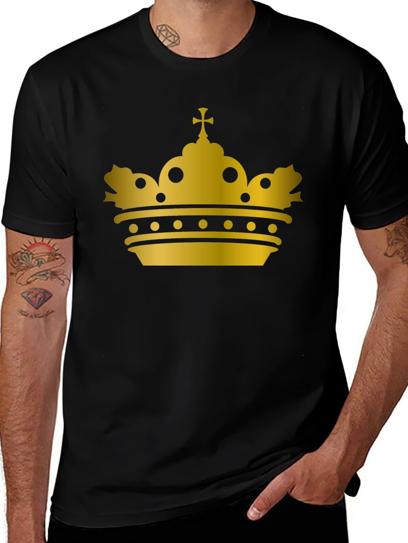 Golden Crown Black T-Shirt