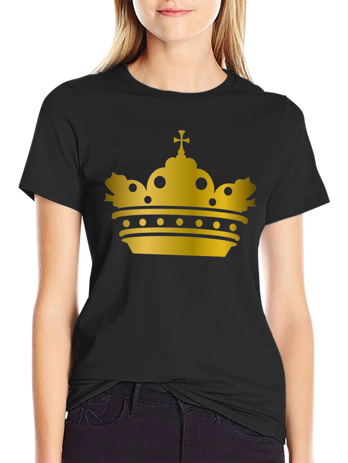 Golden Crown Black T-Shirt