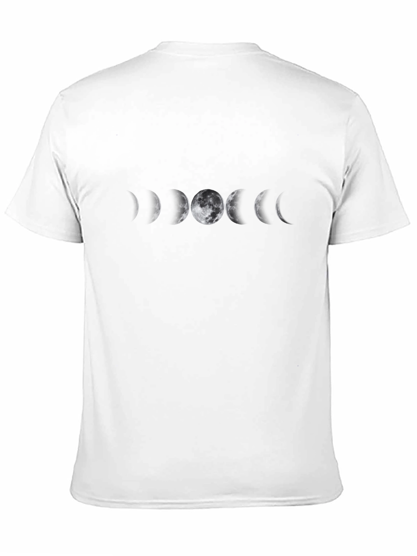 Lunar Phase Graphic T-Shirt - Black Crew Neck