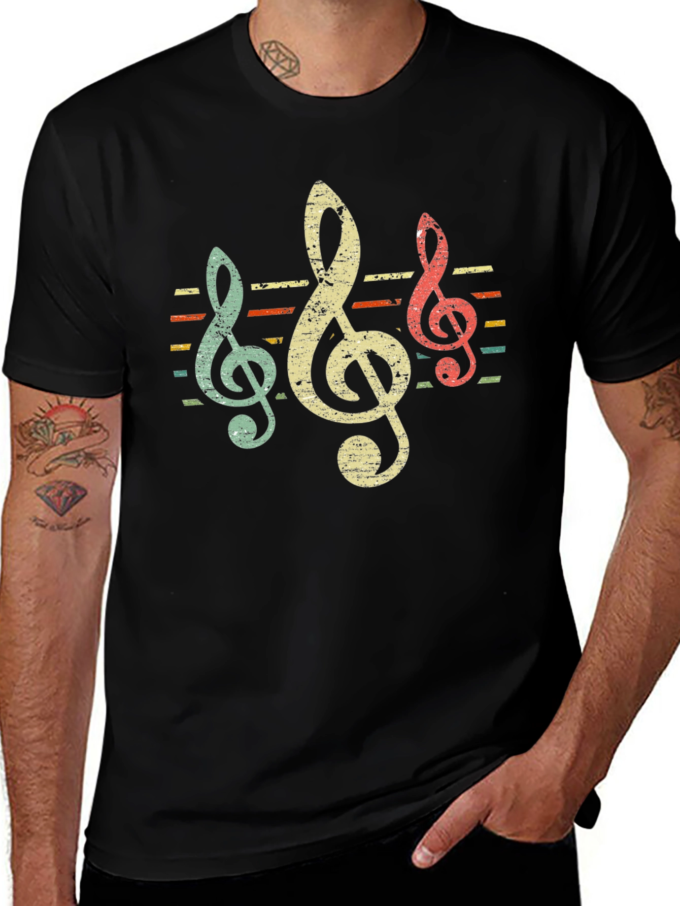 Retro Music Clef T-Shirt