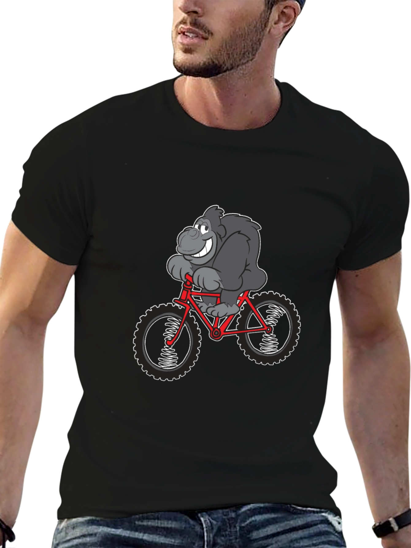 Gorilla Biking Graphic Tee - Black