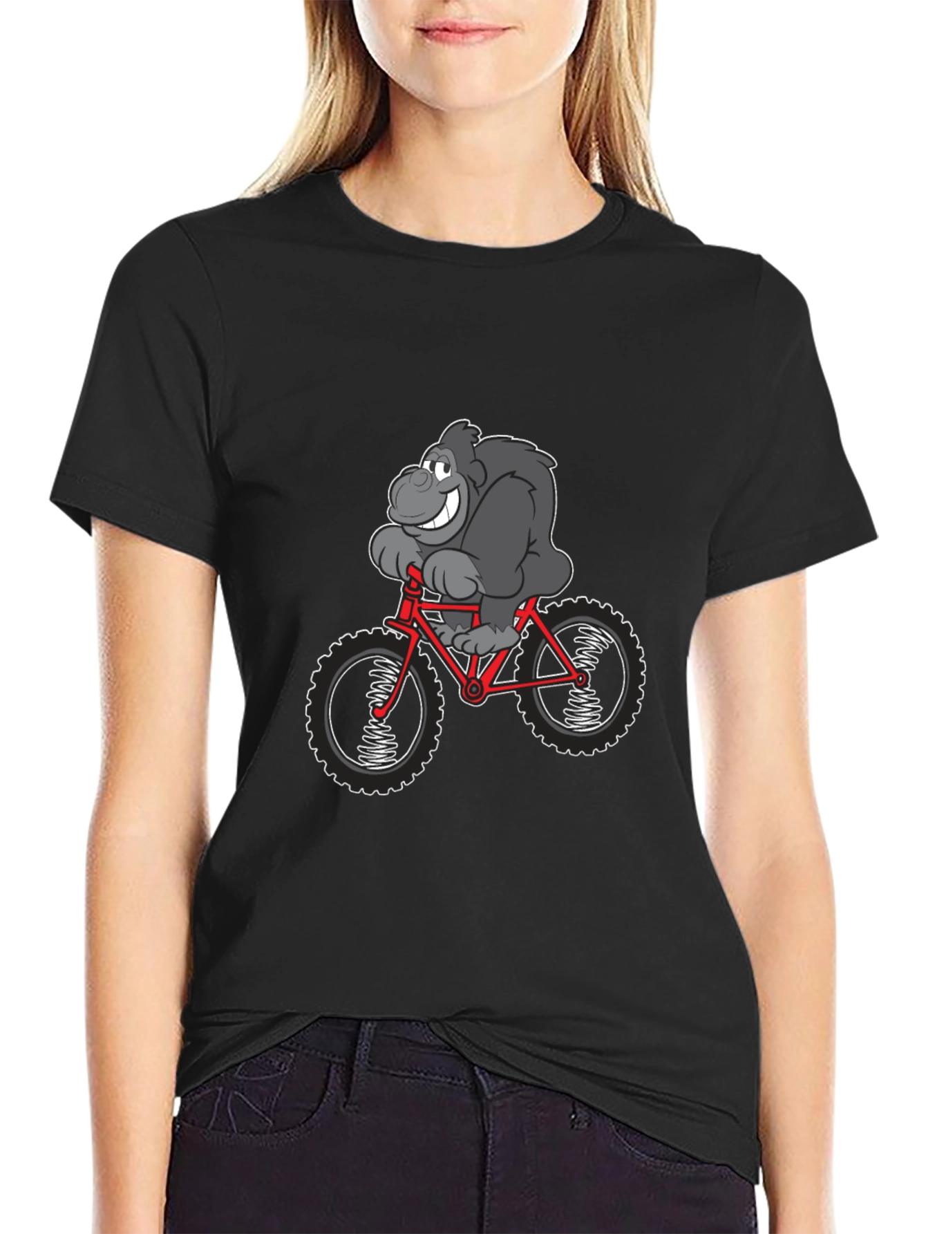 Gorilla Biking Graphic Tee - Black