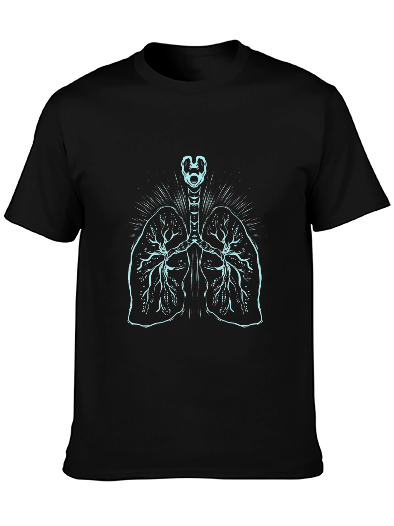 Anatomical Lungs Graphic Tee - Black