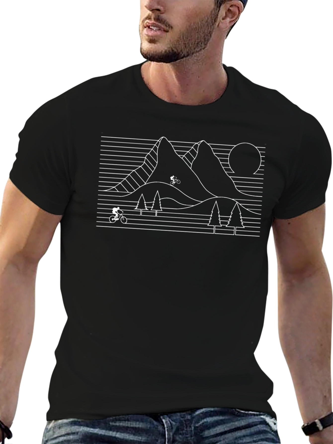 Mountain Biking Graphic T-Shirt - Retro Adventure Tee