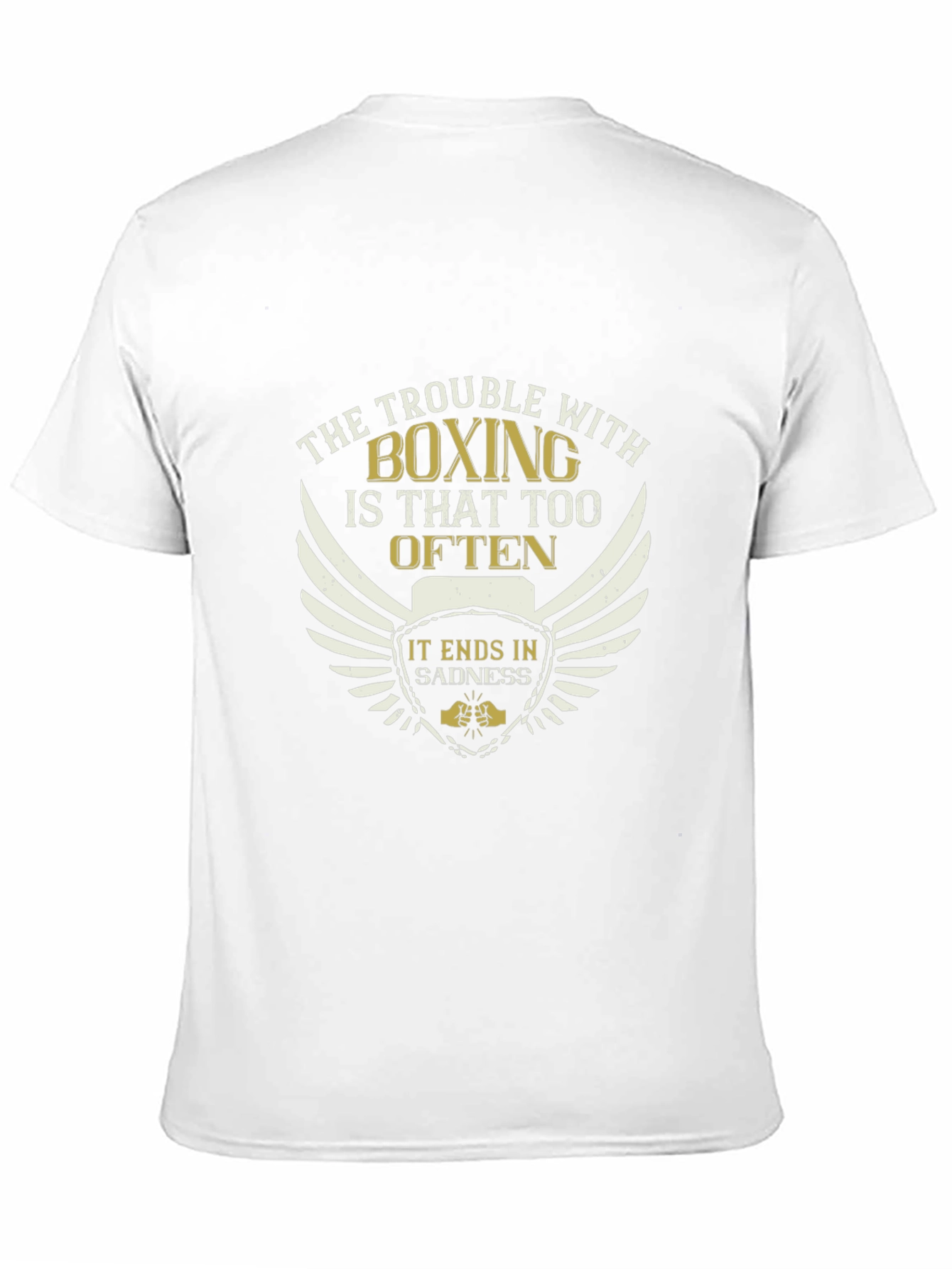 Boxing Sadness Graphic T-Shirt - Black