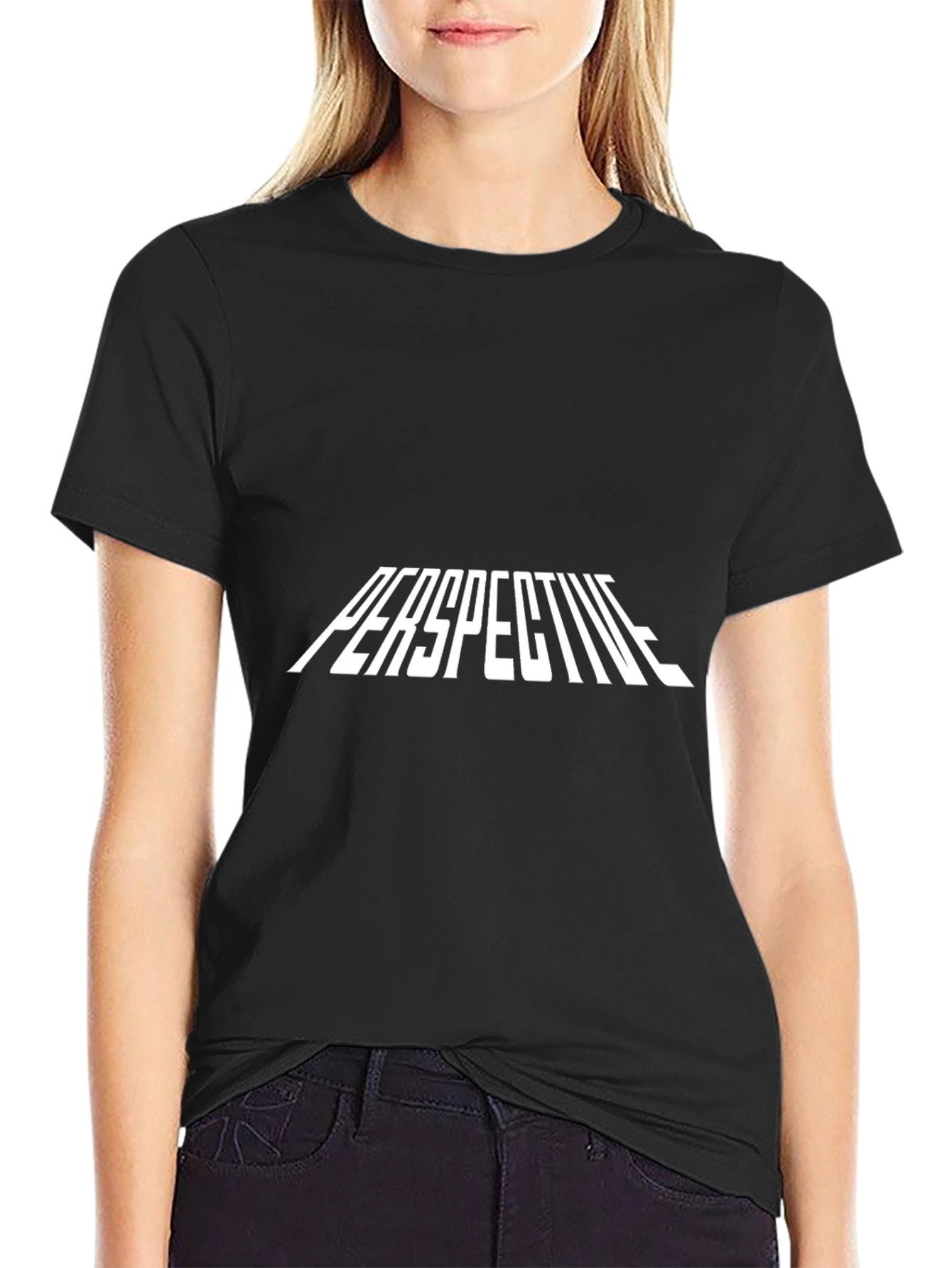 Perspective Graphic Tee - Modern Black T-Shirt