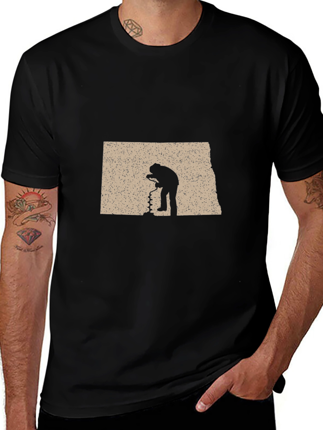 Ice Fishing North Dakota T-Shirt