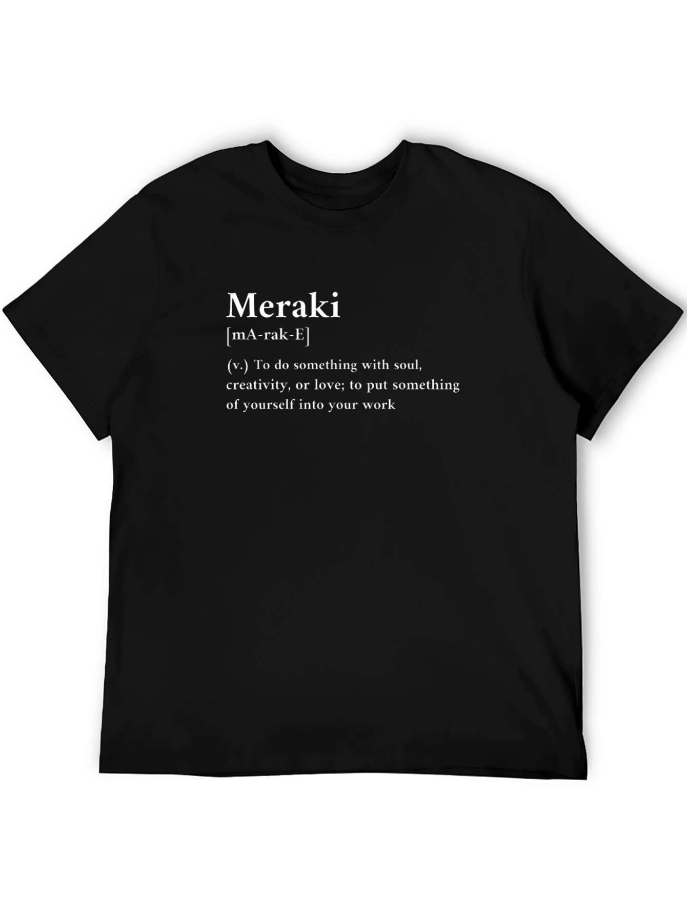 Meraki Definition Black T-Shirt