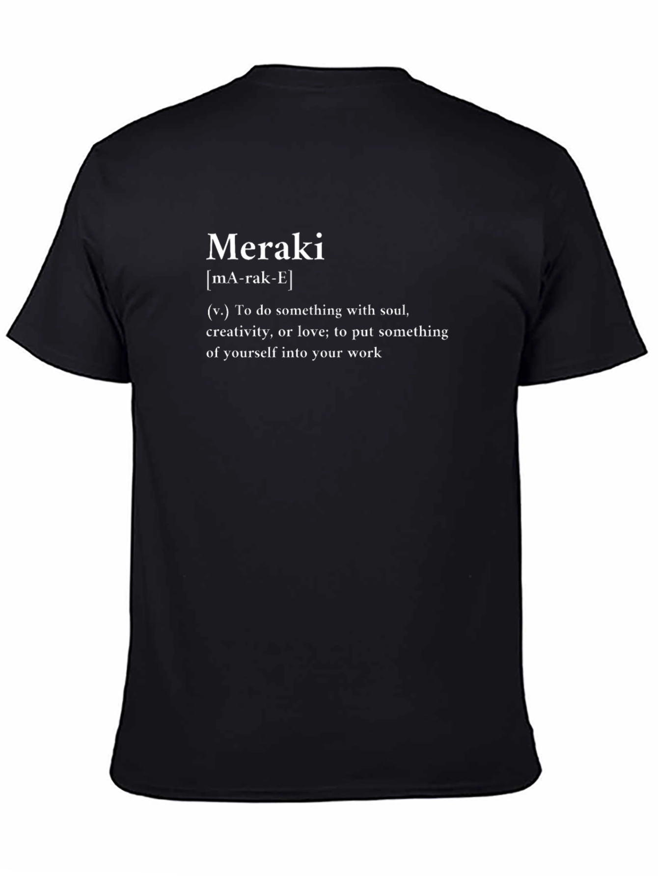 Meraki Definition Black T-Shirt