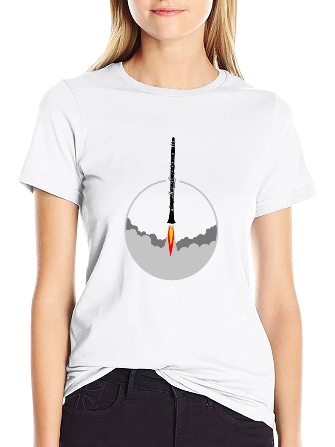 Rocket Clarinet T-Shirt - Music Lover Apparel
