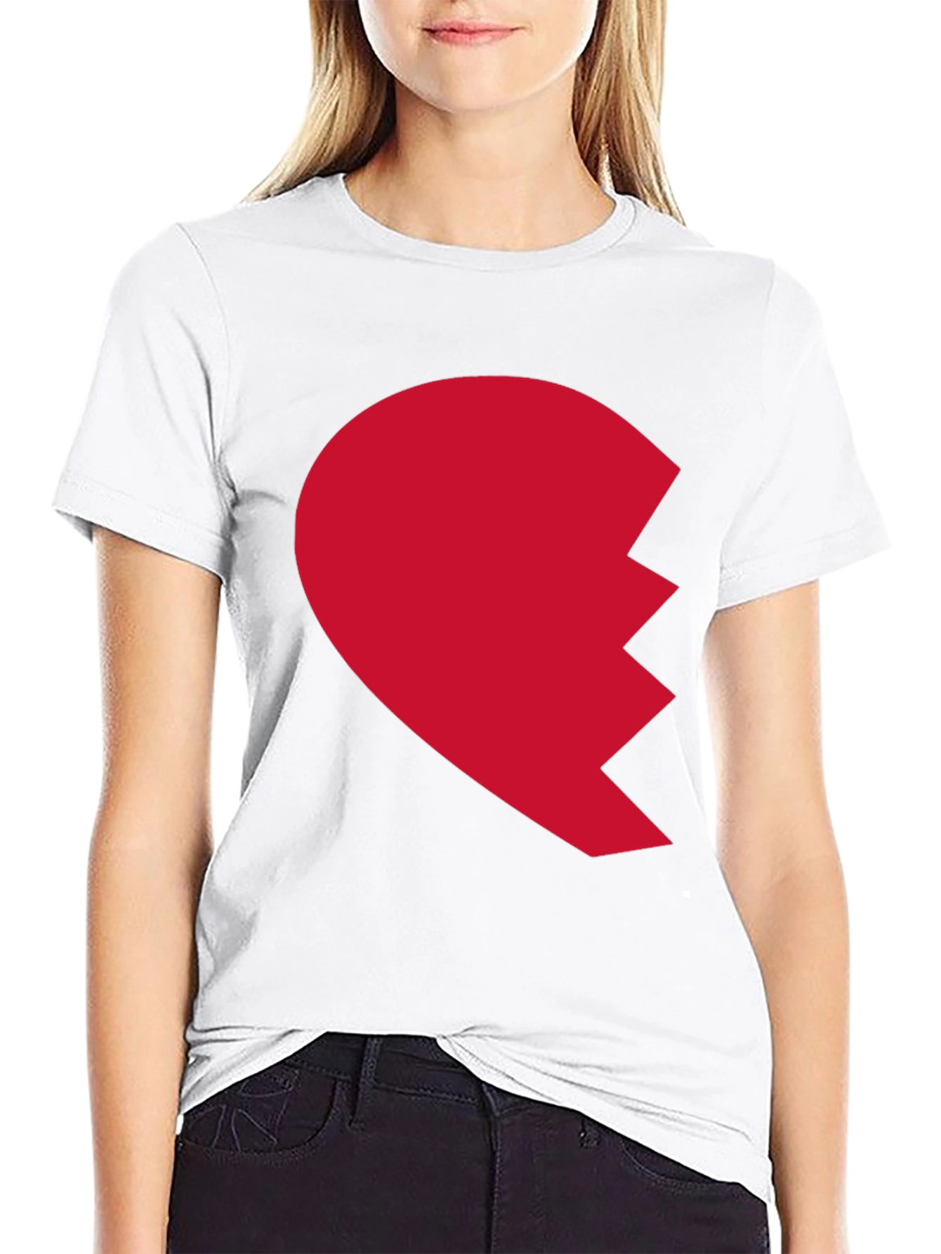 Broken Heart Graphic Tee - Mens Black T-Shirt