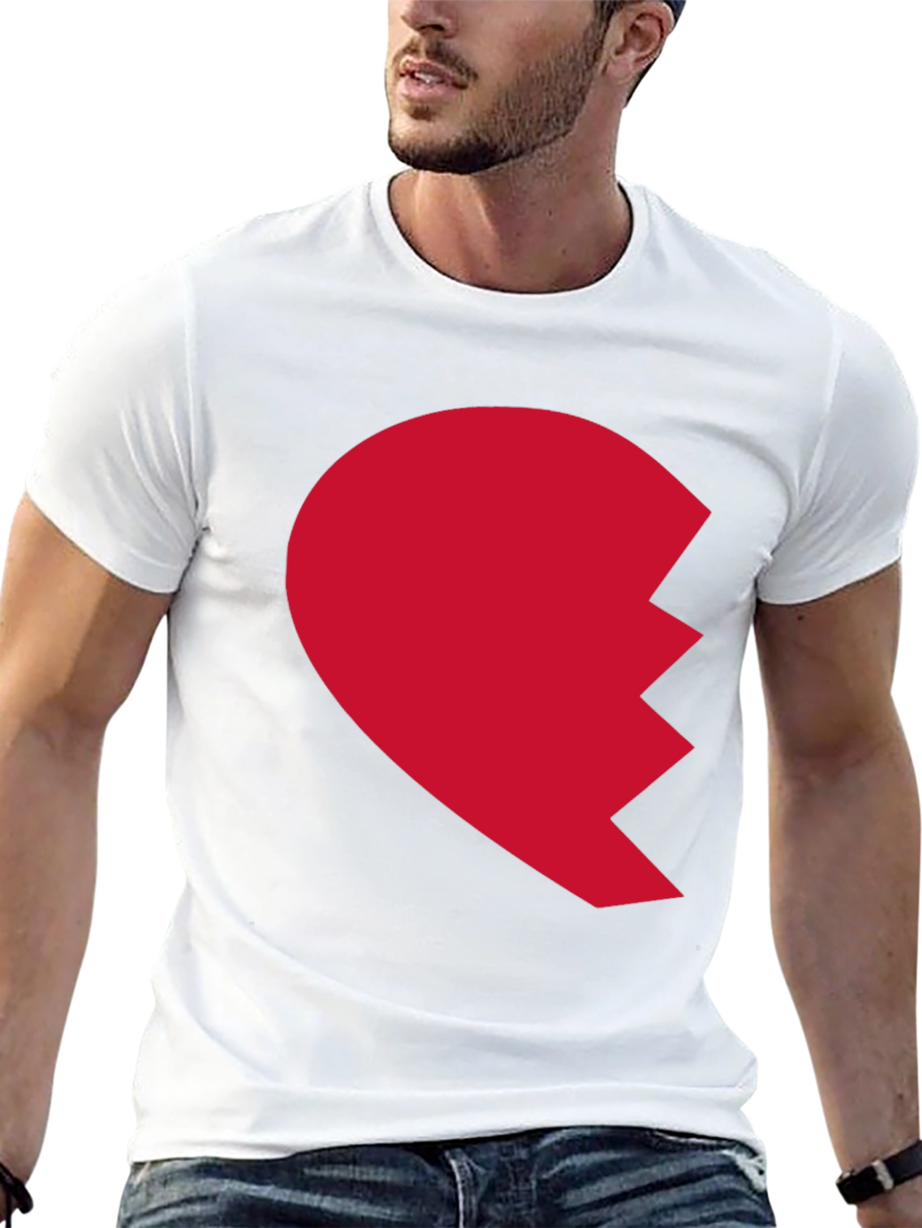 Broken Heart Graphic Tee - Mens Black T-Shirt