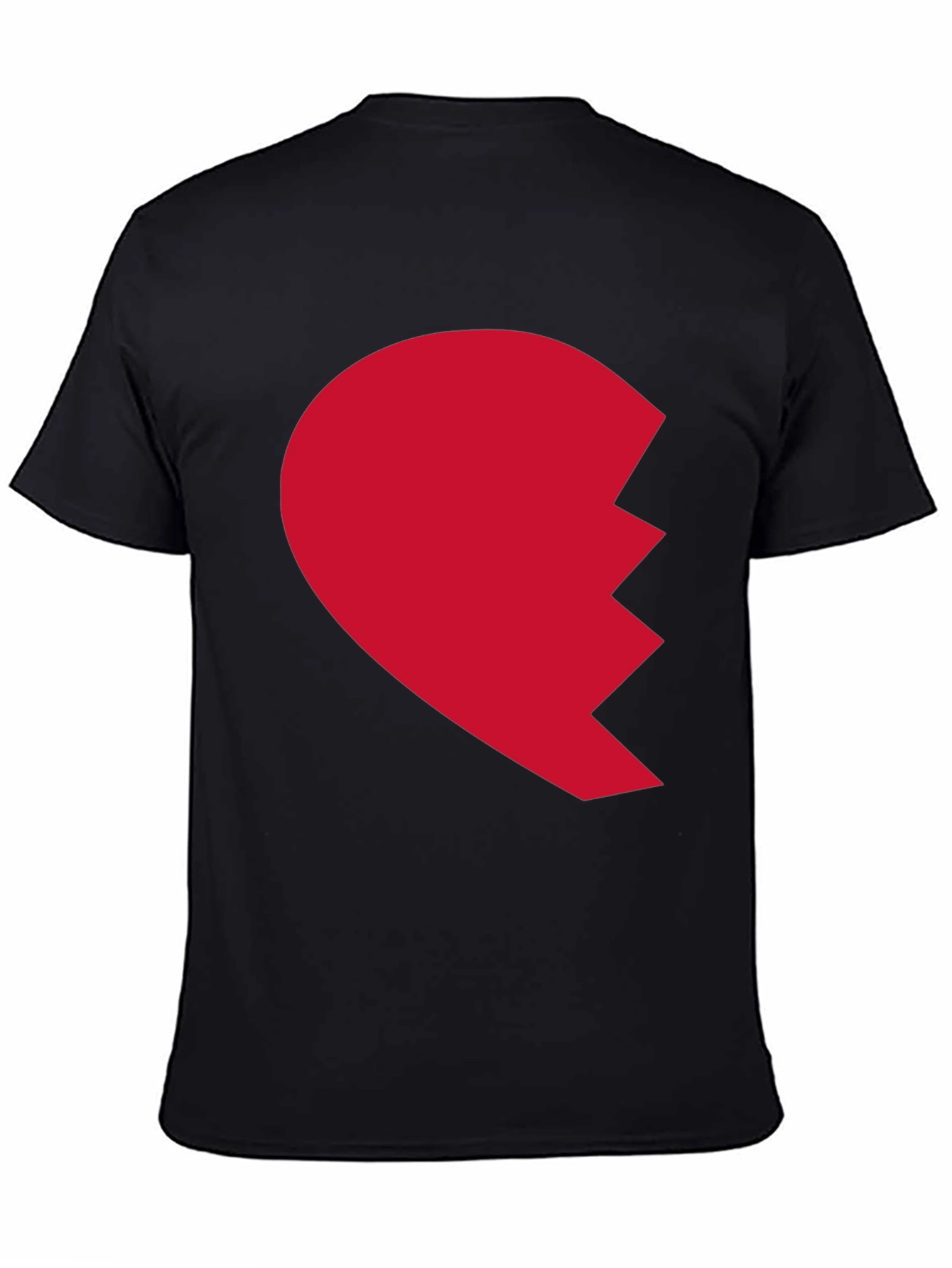 Broken Heart Graphic Tee - Mens Black T-Shirt