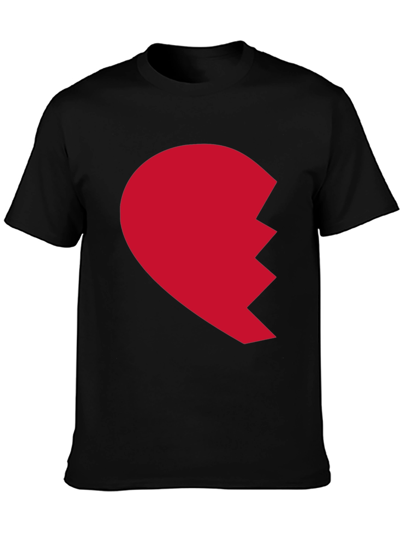 Broken Heart Graphic Tee - Mens Black T-Shirt