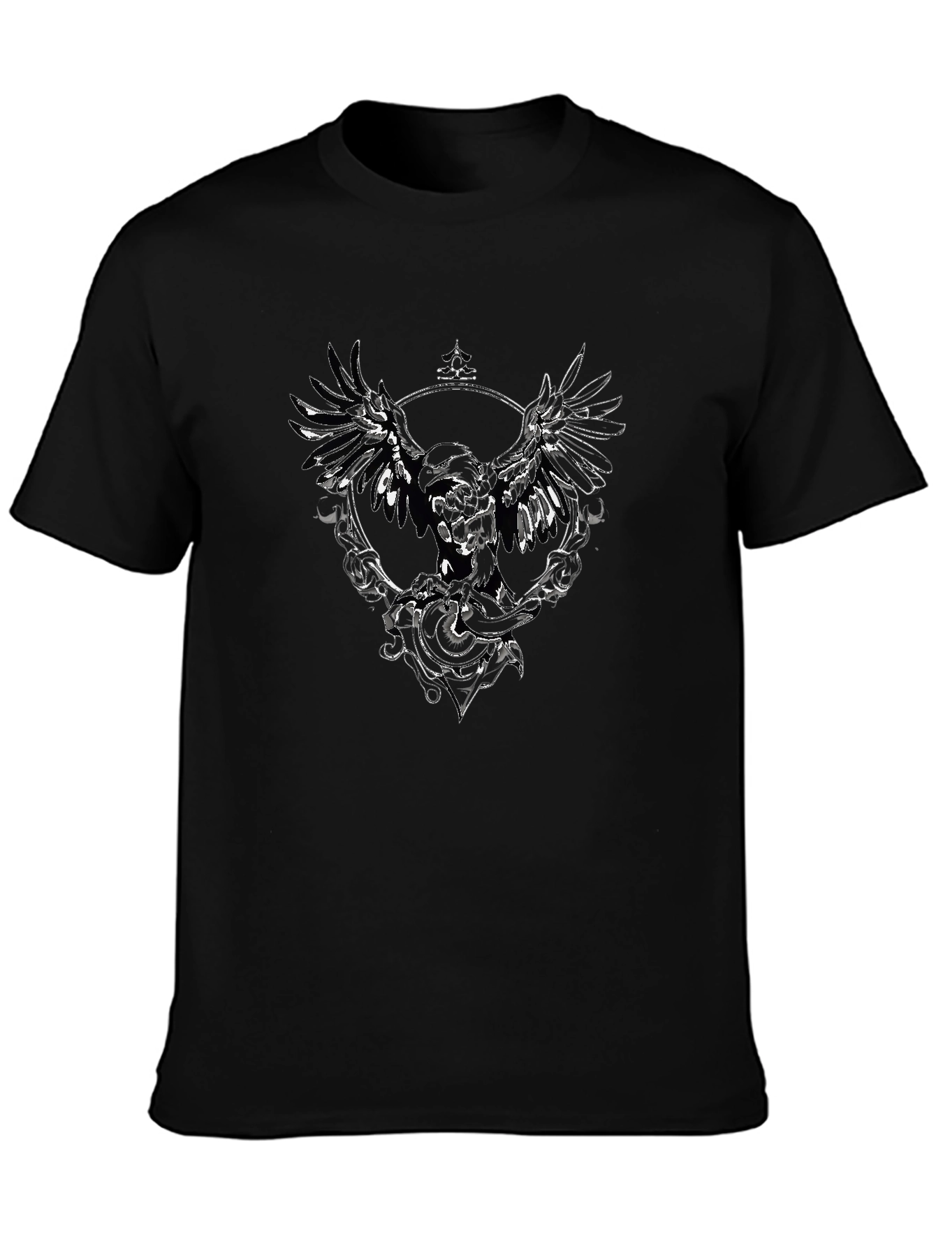 Emblem Tee - Black T-Shirt with Graphic Print