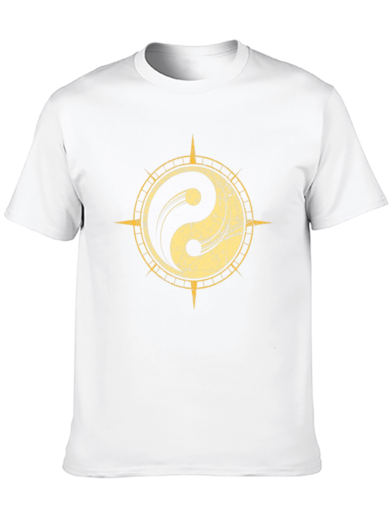 Yin Yang Compass Graphic Tee - Black