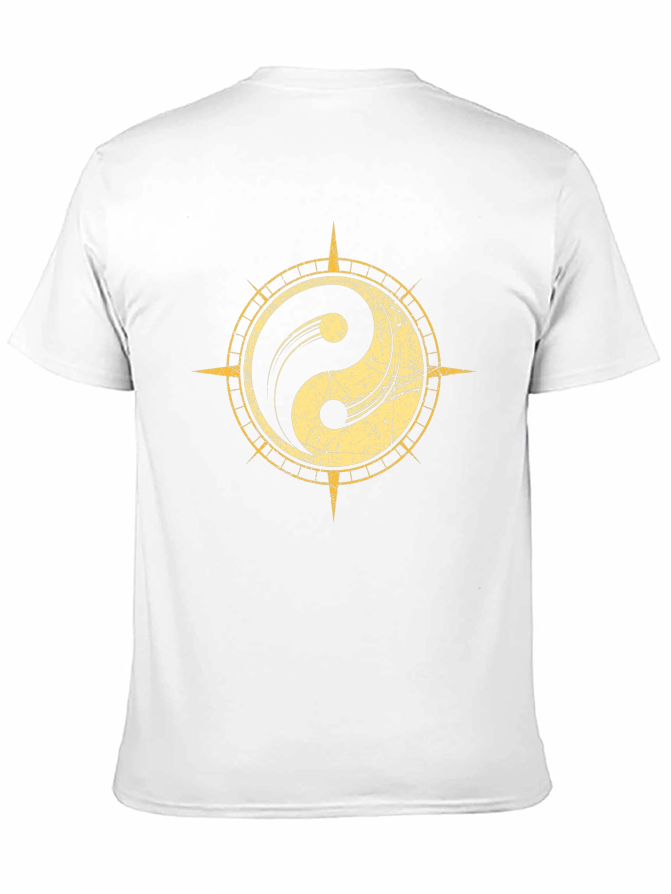 Yin Yang Compass Graphic Tee - Black